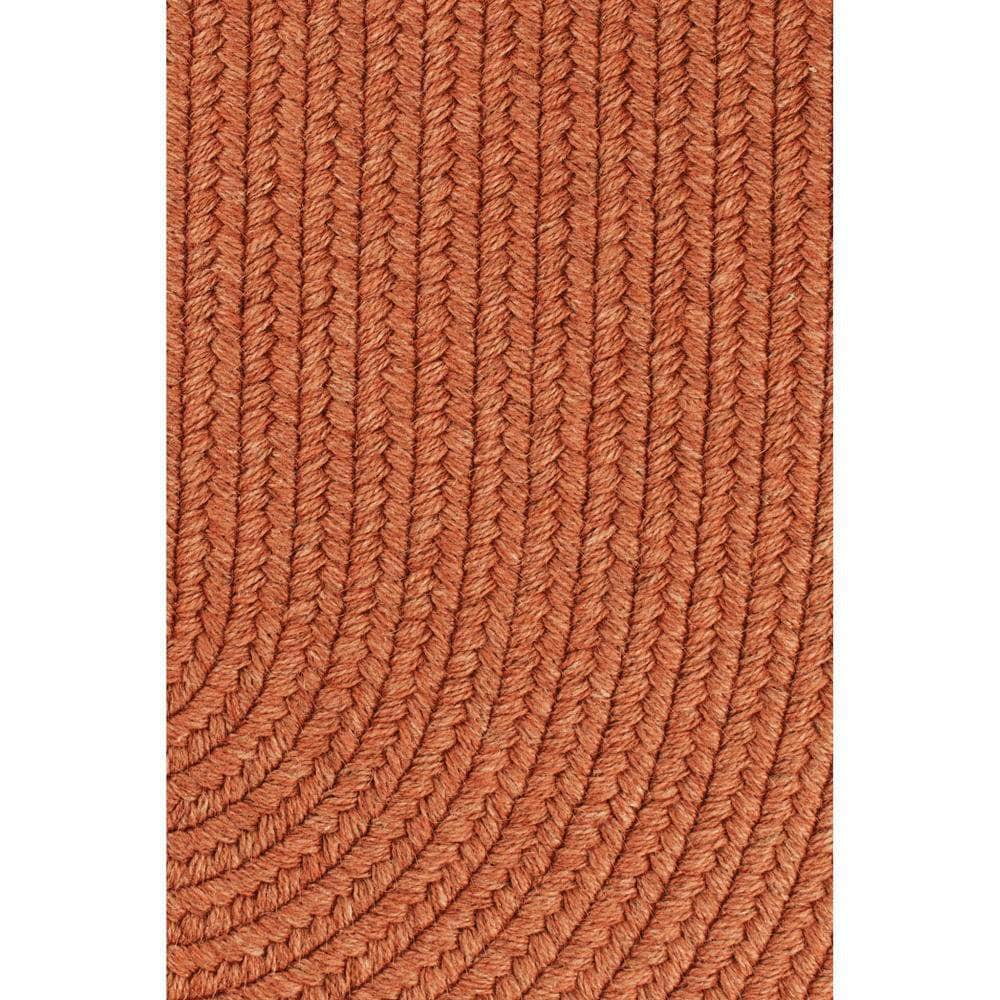 Pura Solid Soft Wool Braided Rug - Terra Cotta