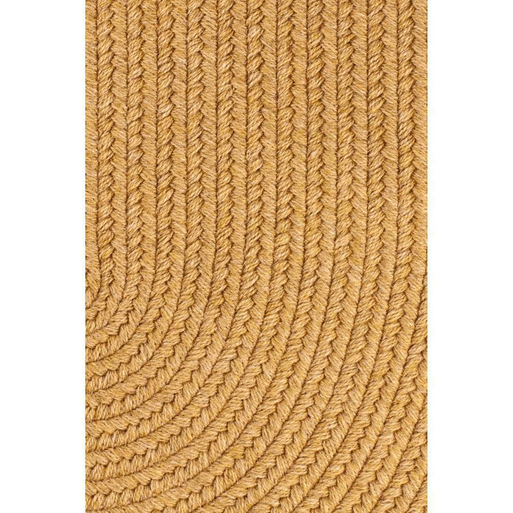 Pura Solid Soft Wool Braided Rug - Vintage Gold