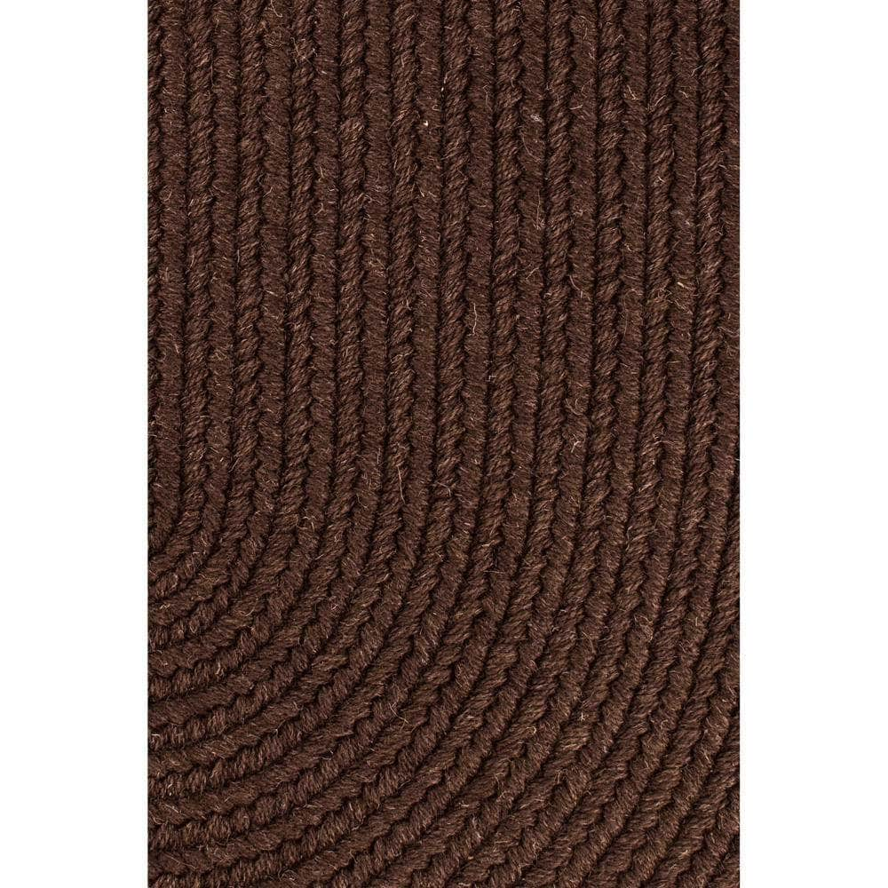 Pura Solid Soft Wool Braided Rug - Walnut