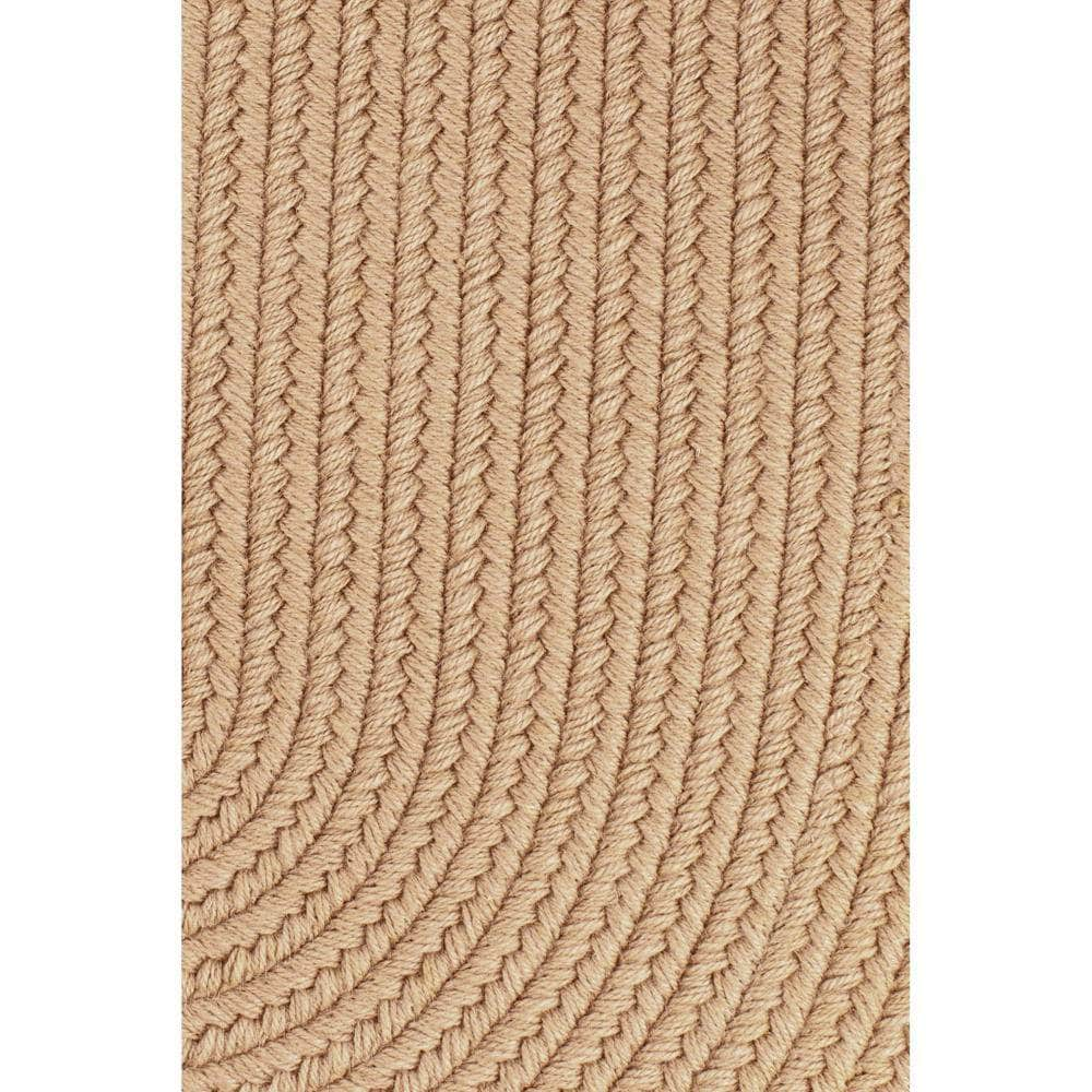 Pura Solid Soft Wool Braided Rug - Wheat