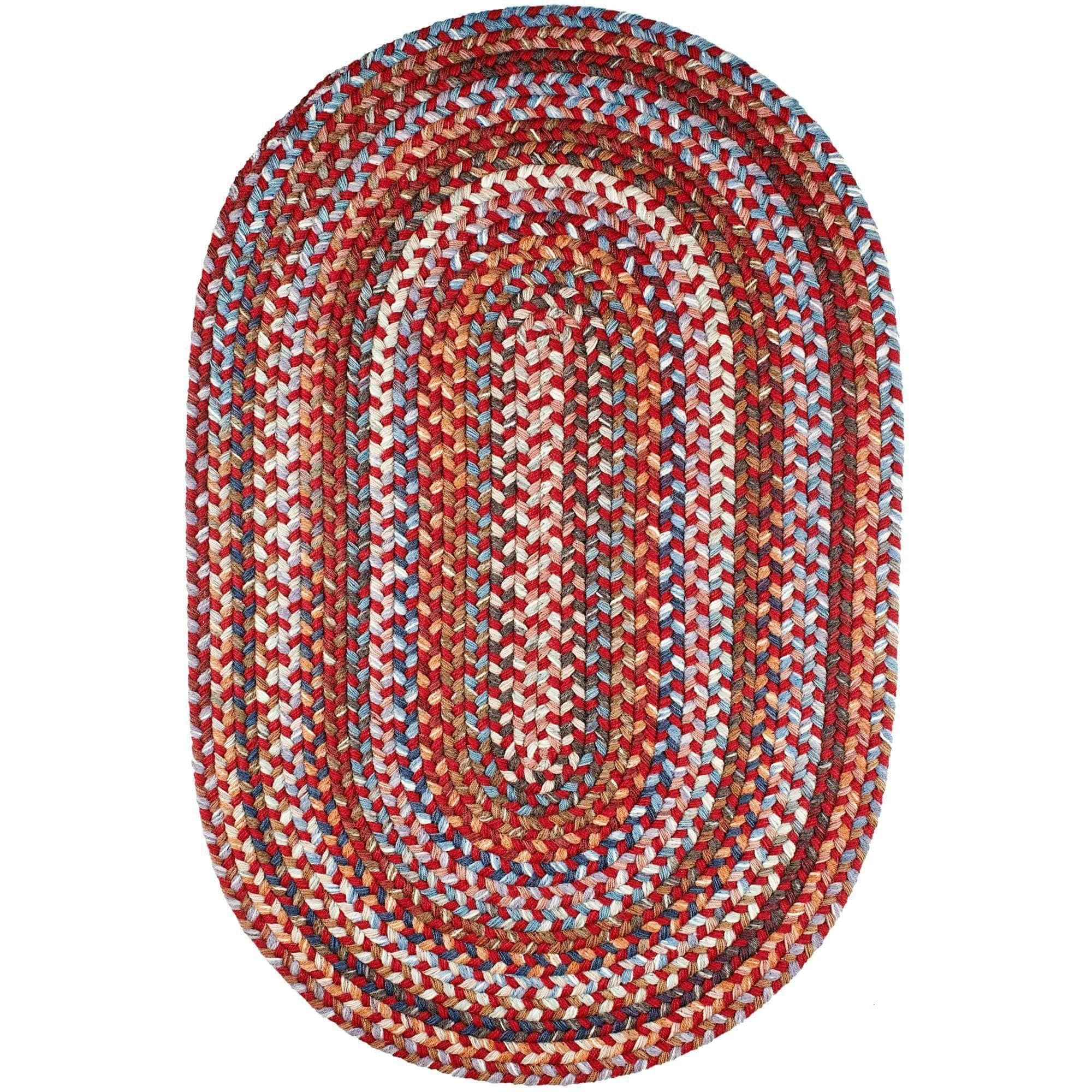 Red Braided Wool Rug - Premium Quality - Handmade in USA