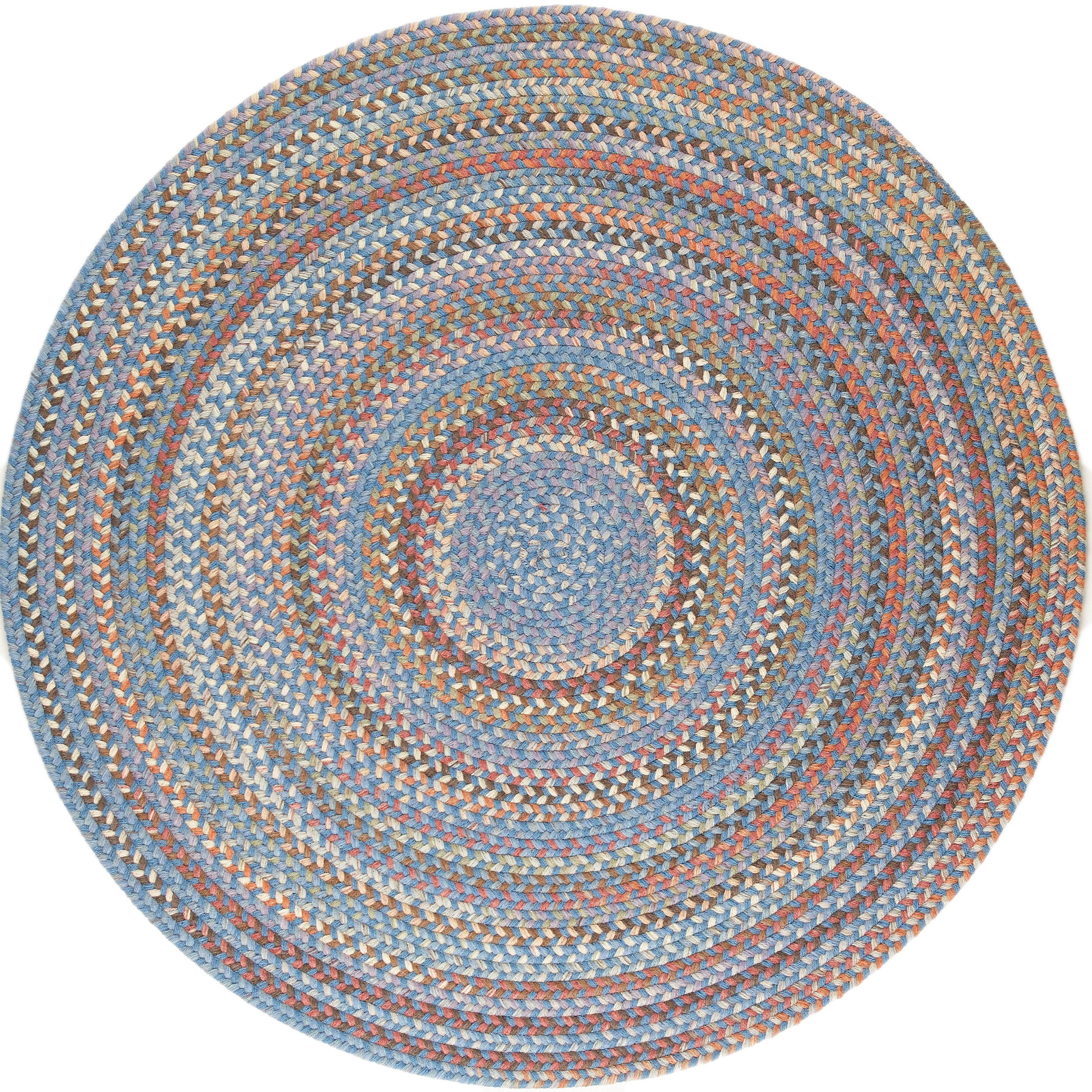 Cherry Hill Premium Braided Wool Rug - Blue Multi