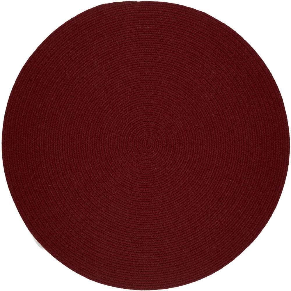 Pura Solid Soft Wool Braided Rug - Barn Red