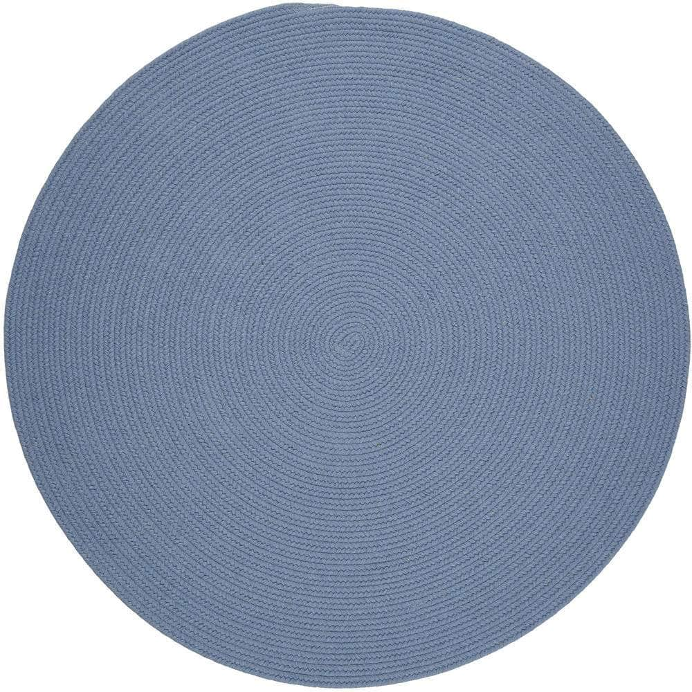 Pura Solid Soft Wool Braided Rug - Bonnet Blue