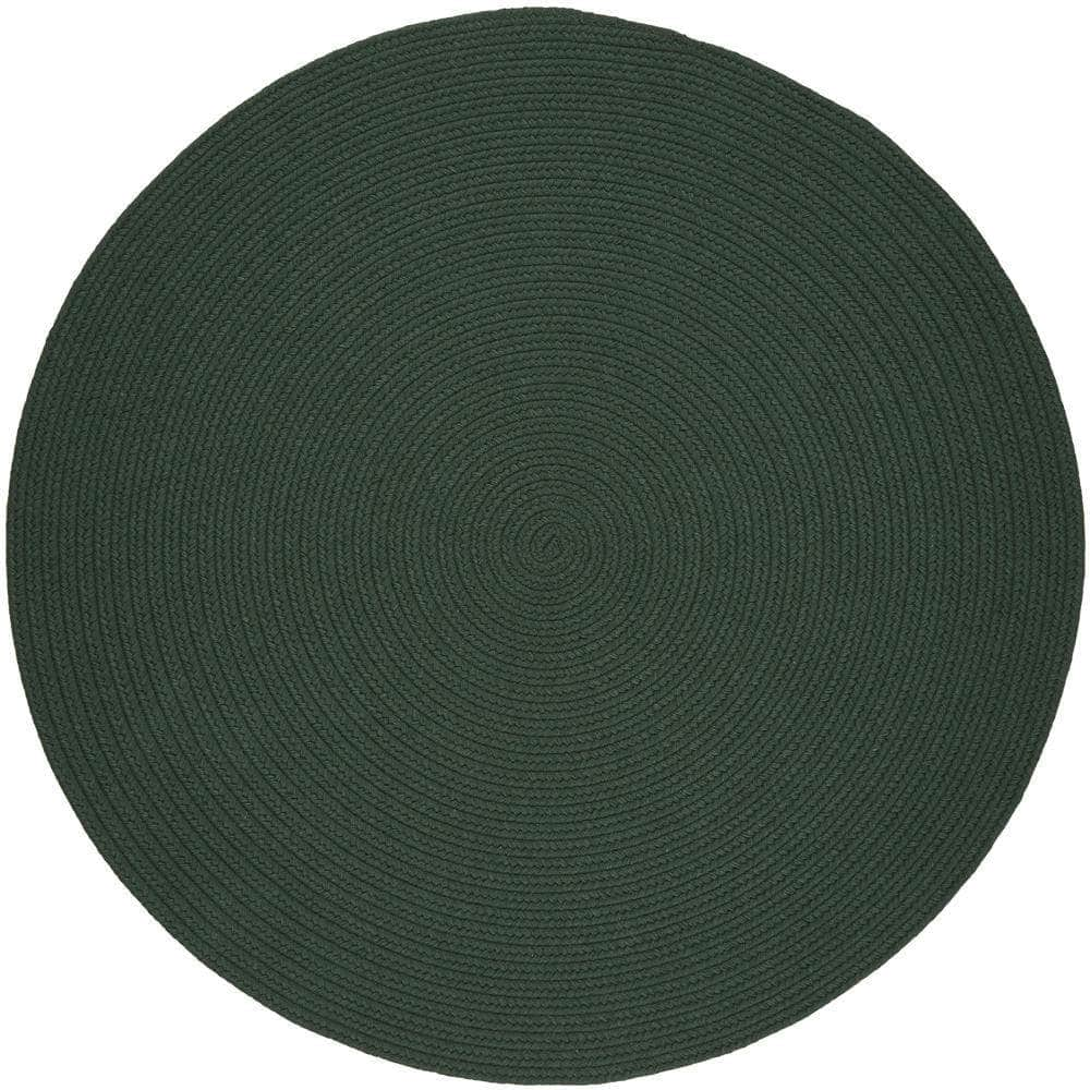 Pura Solid Soft Wool Braided Rug - Hunter Green