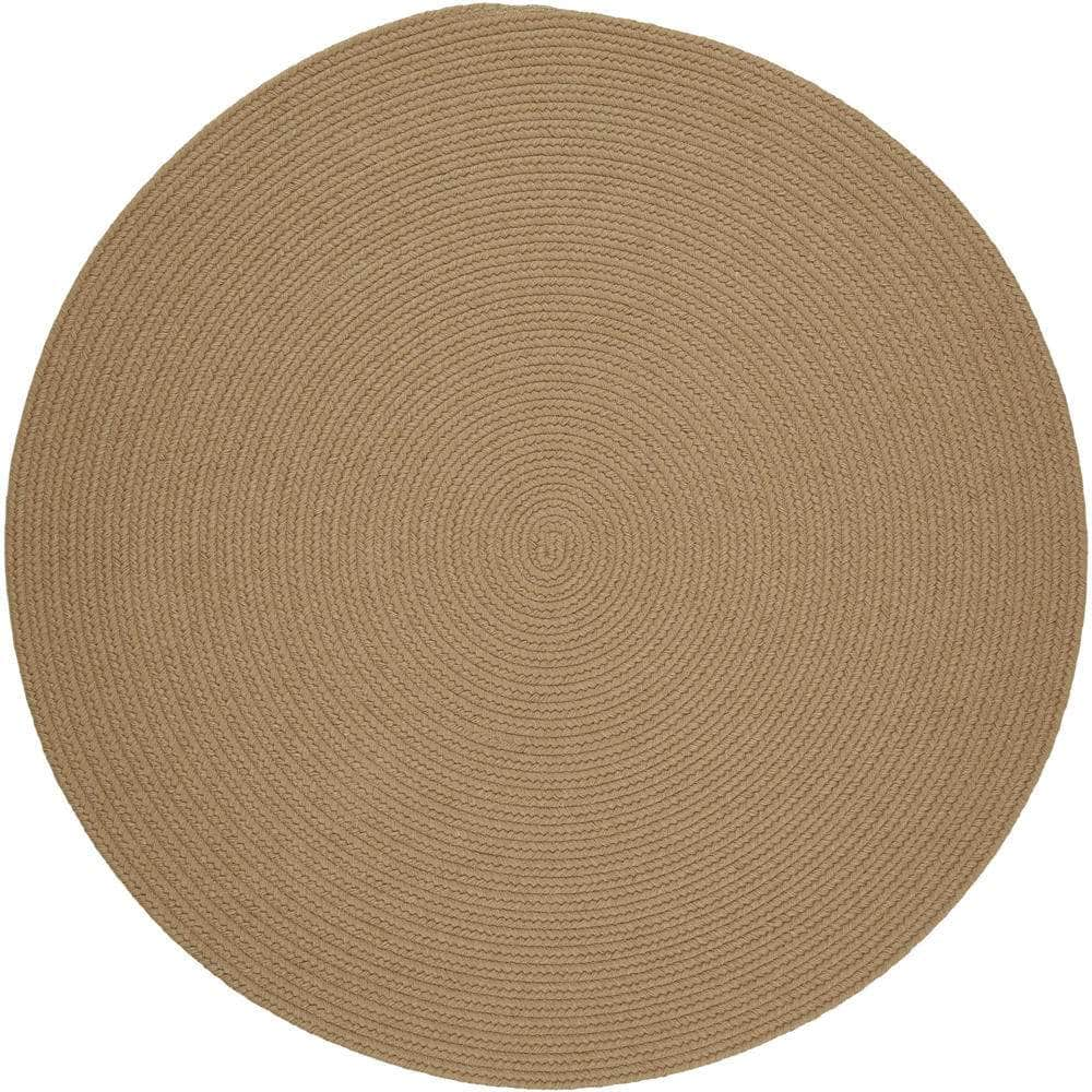 Pura Solid Soft Wool Braided Rug - Taupe