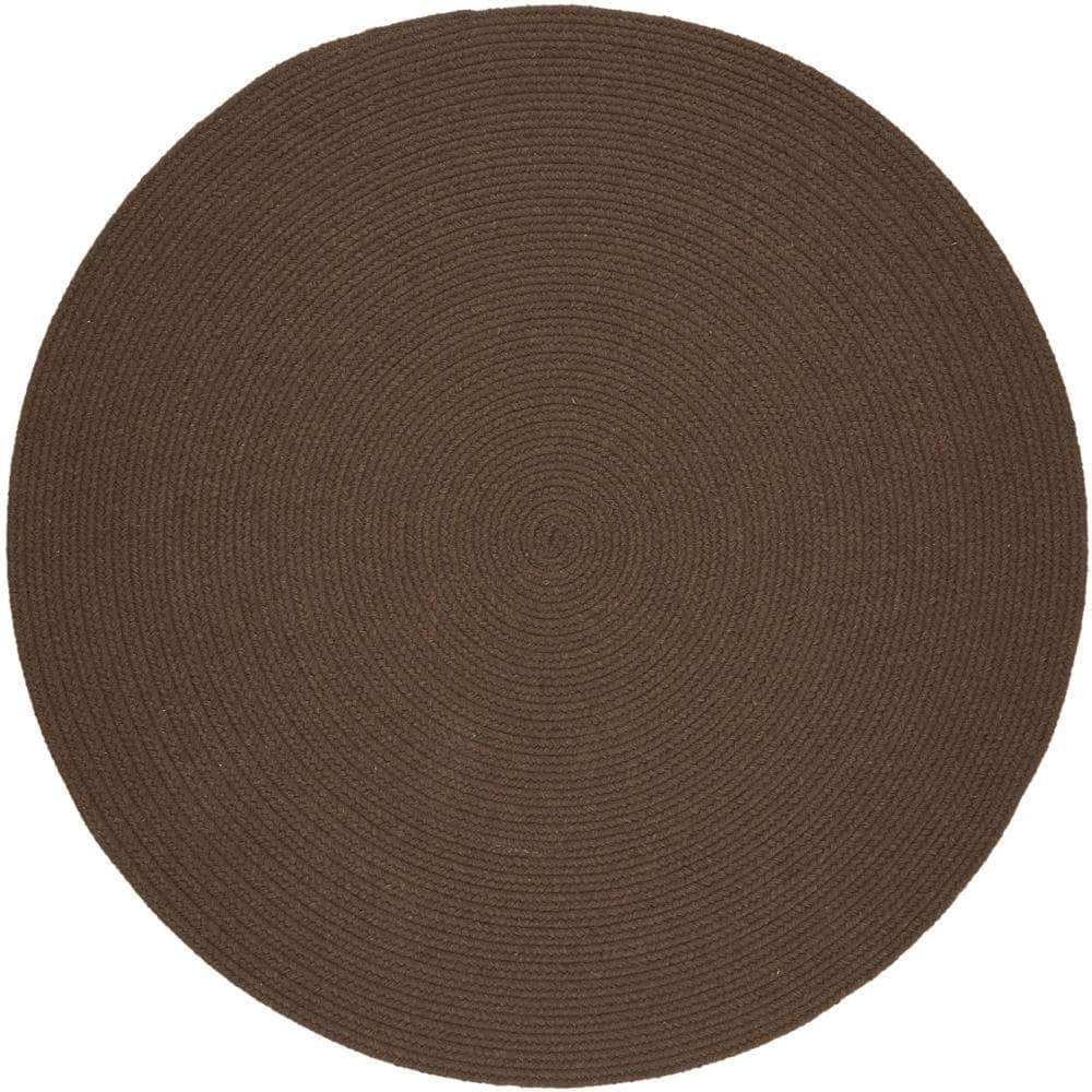 Pura Solid Soft Wool Braided Rug - Walnut