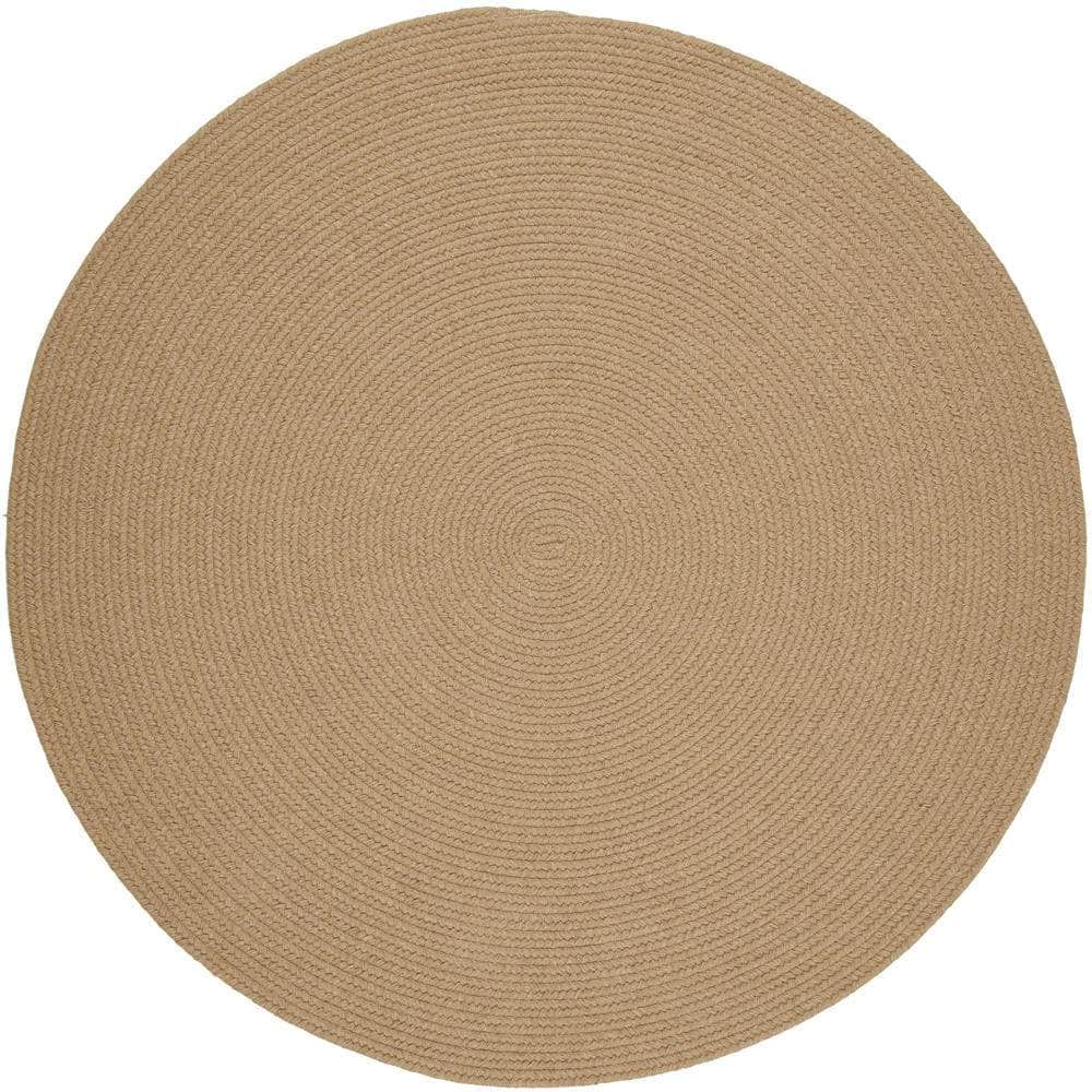 Pura Solid Soft Wool Braided Rug - Wheat