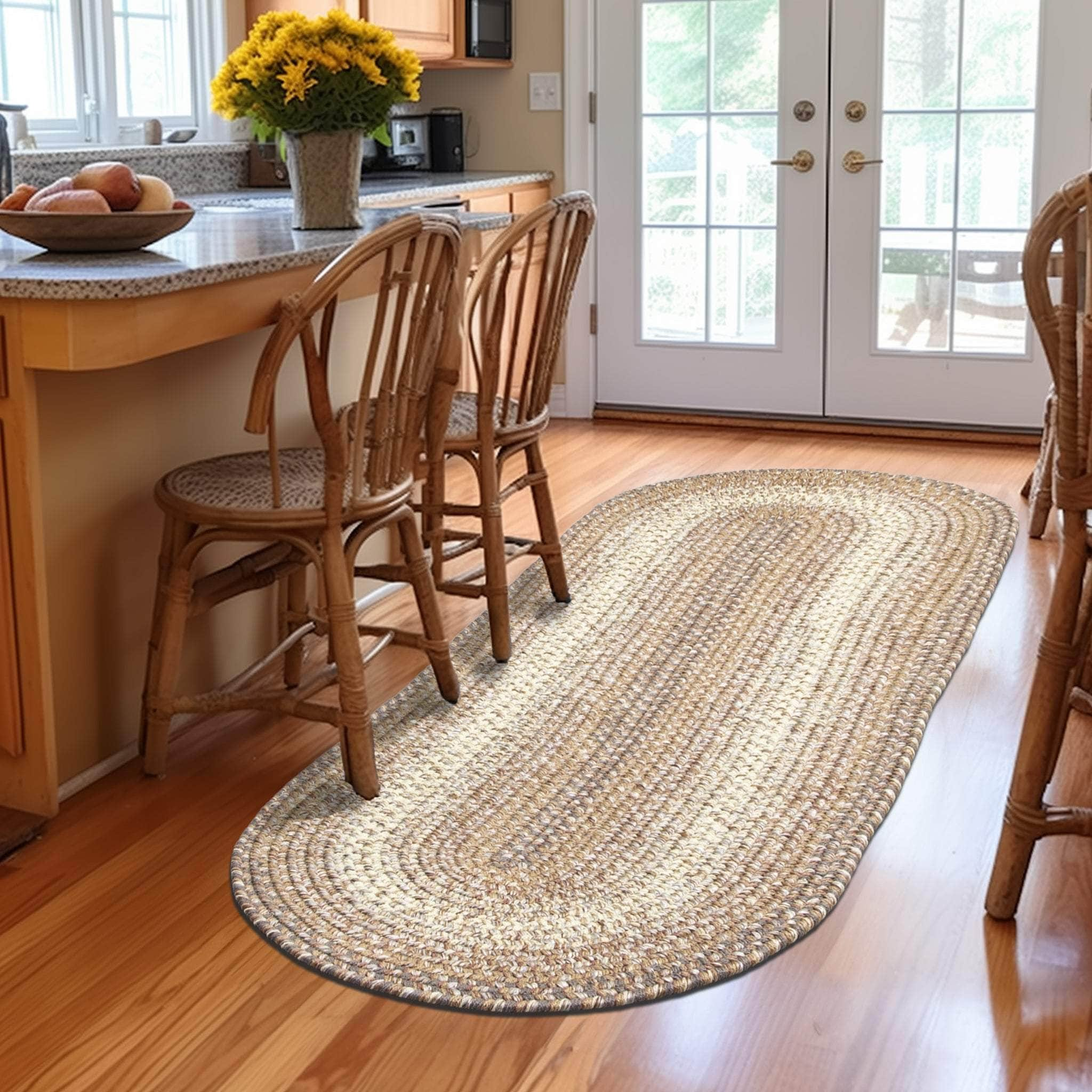 Ridgewood Indoor Outdoor Braided Rug #color_Taupetone