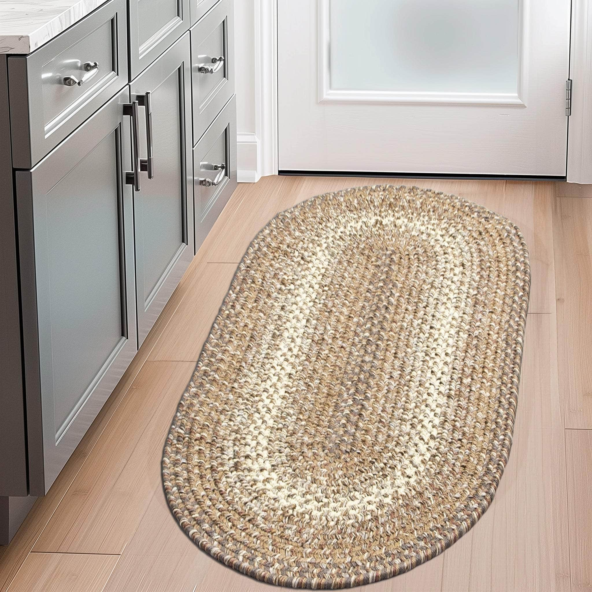 Ridgewood Indoor Outdoor Braided Rug #color_Taupetone