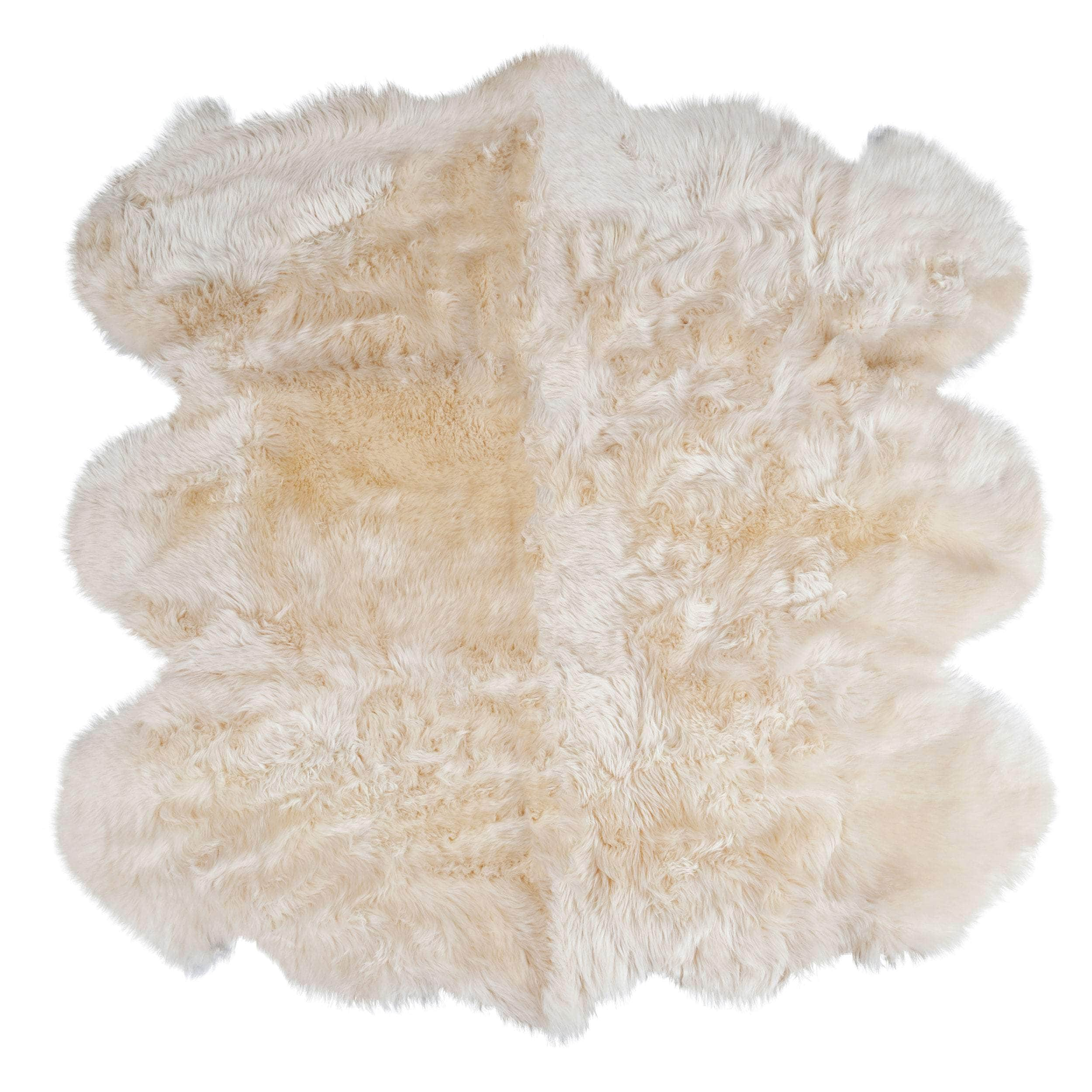 Natural Sheepskin Rug Shearling Fur Pelt #size_5' x 6'