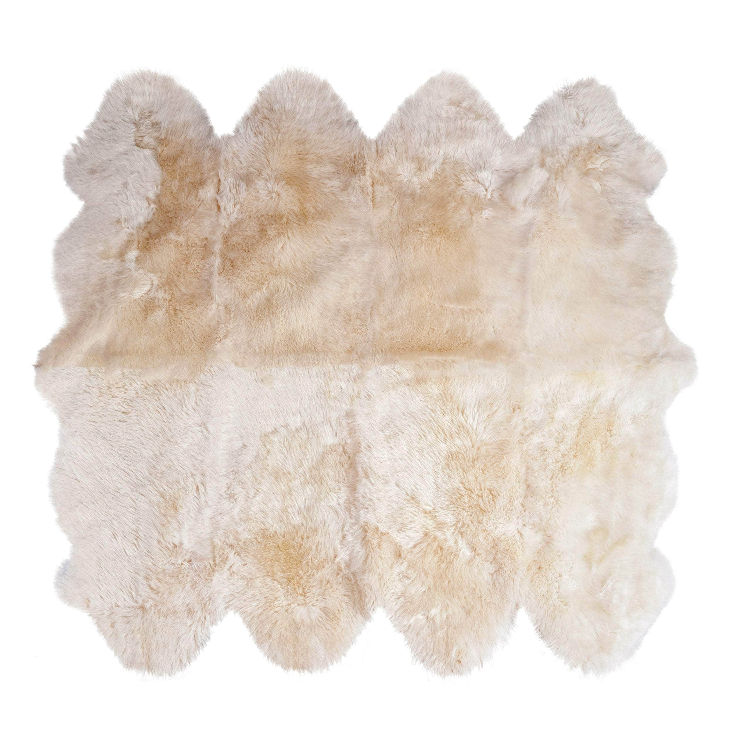 Natural Sheepskin Rug Shearling Fur Pelt #size_6' x 7'