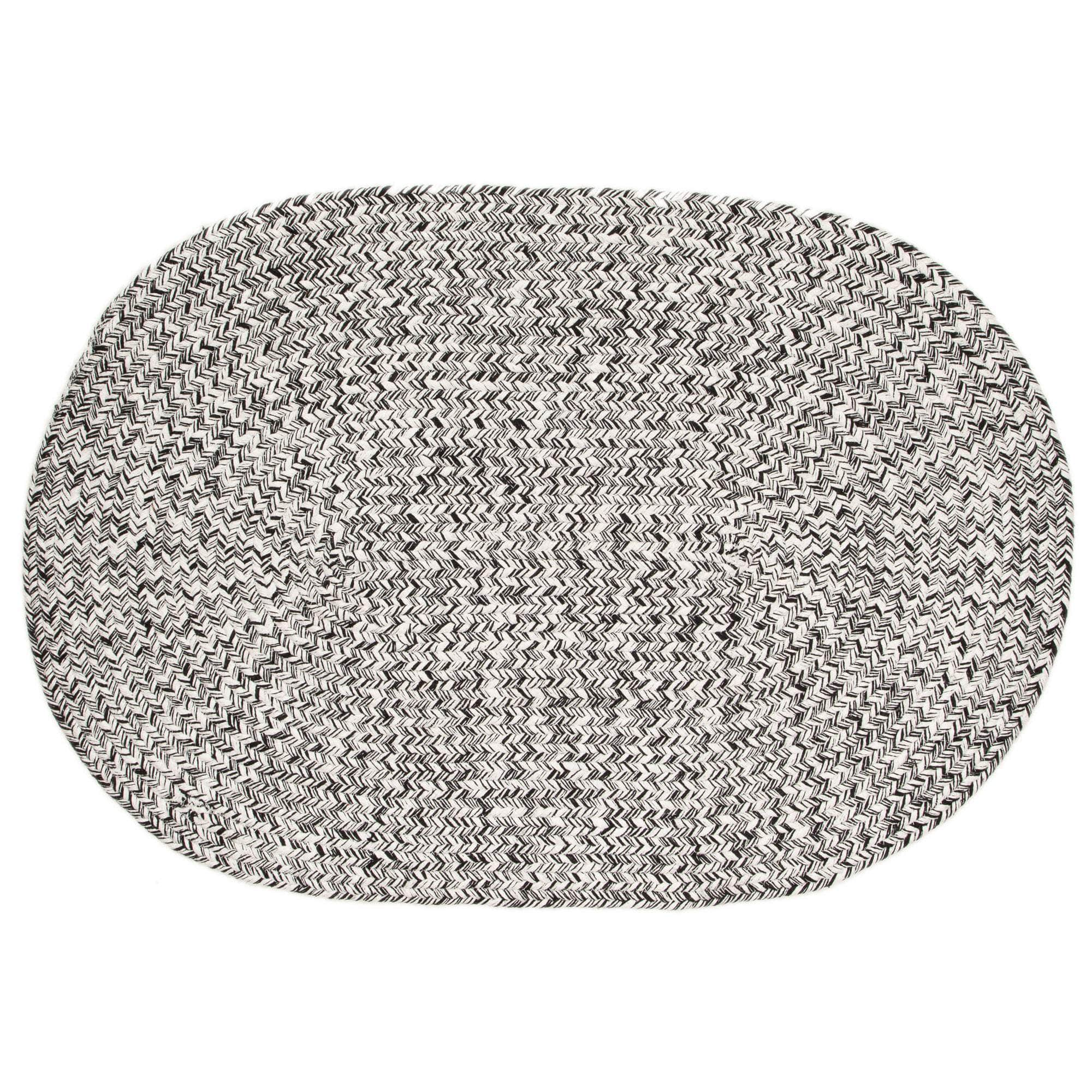 Black/white/grey outlet cotton area rug