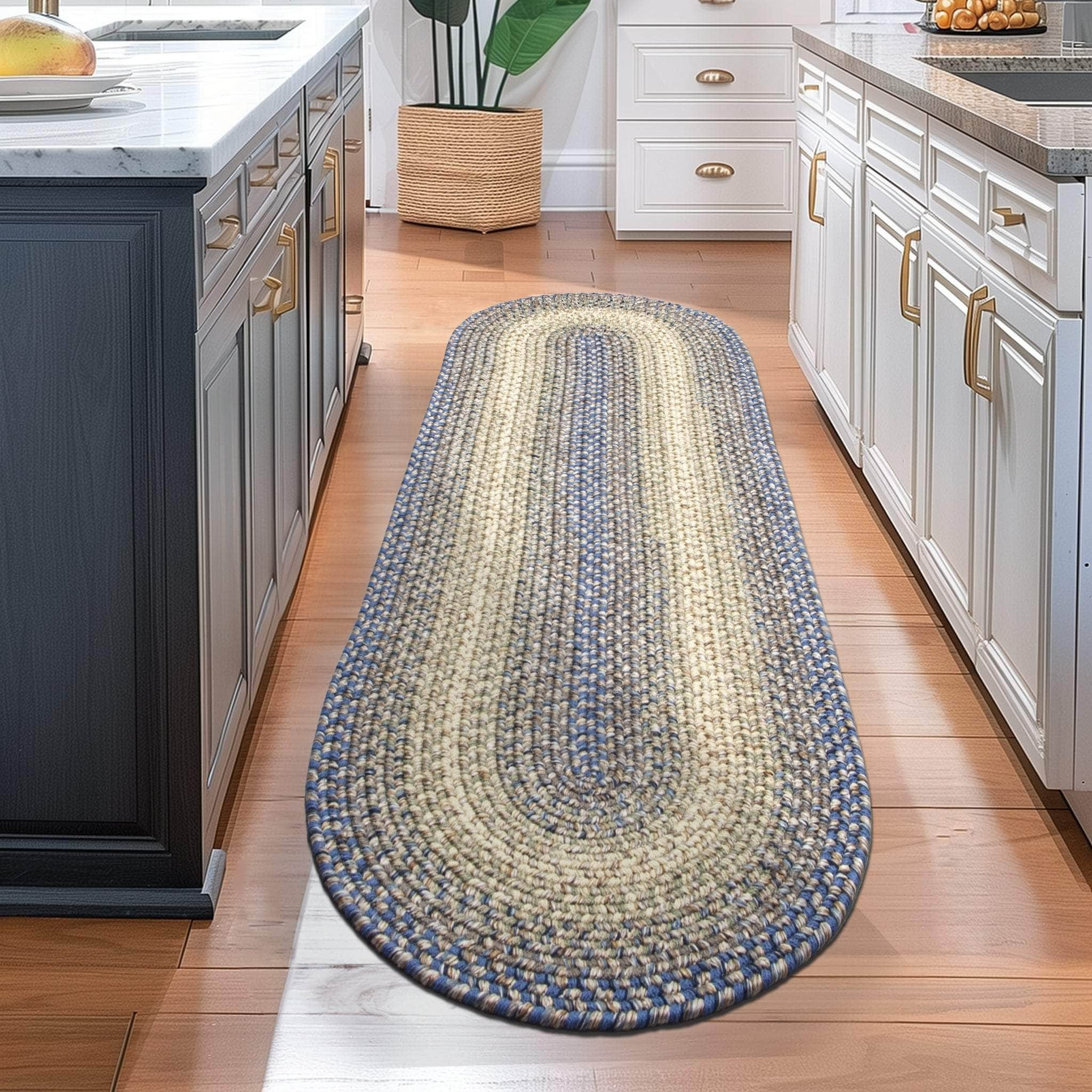 Ridgewood Indoor Outdoor Braided Rug #color_Blue