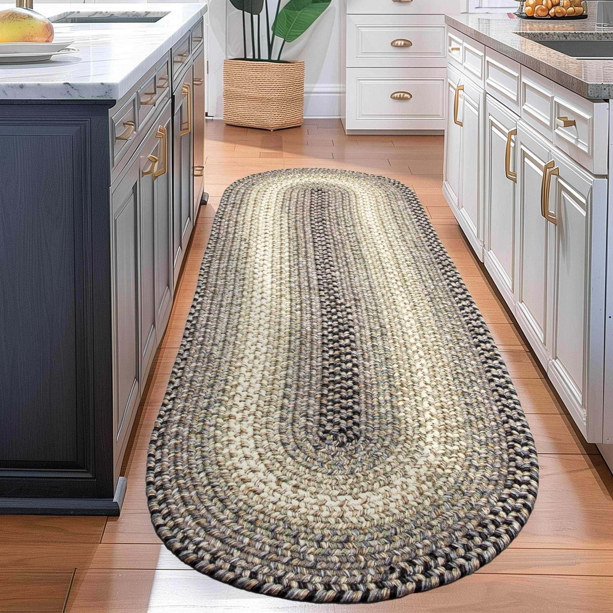 Ridgewood Indoor Outdoor Braided Rug #color_Gray