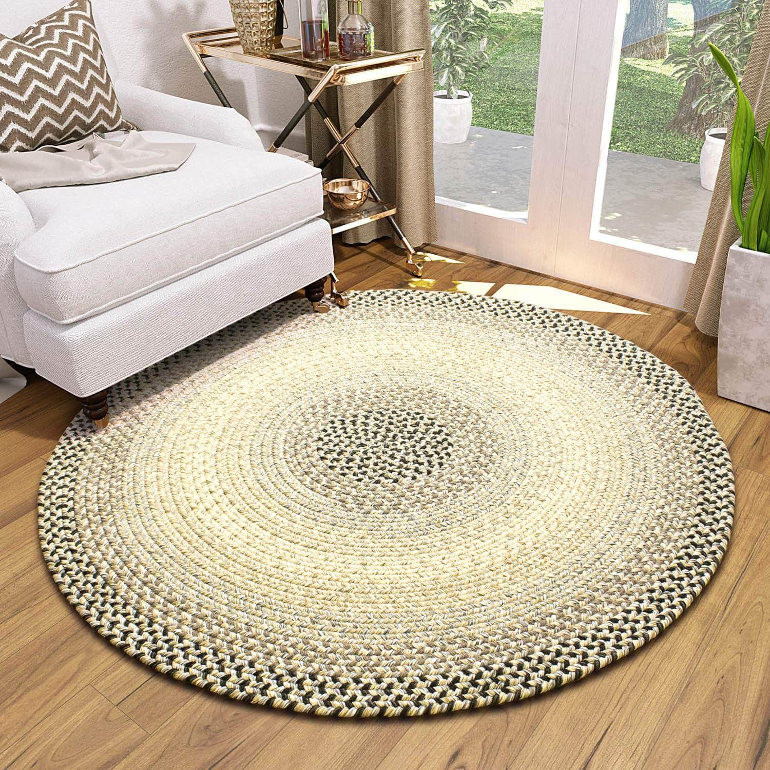 Ridgewood Indoor Outdoor Braided Rug #color_Gray