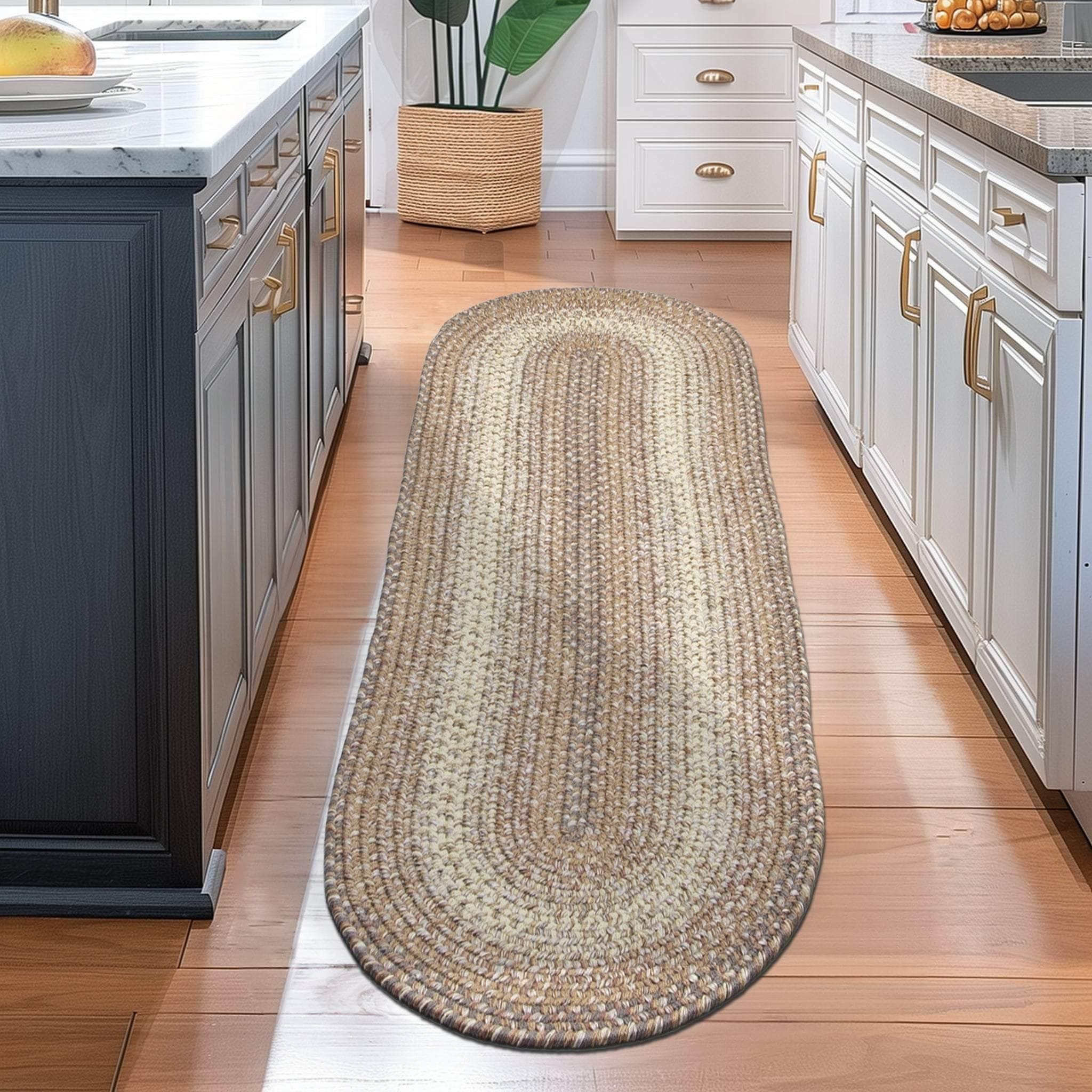 Ridgewood Indoor Outdoor Braided Rug #color_Taupetone