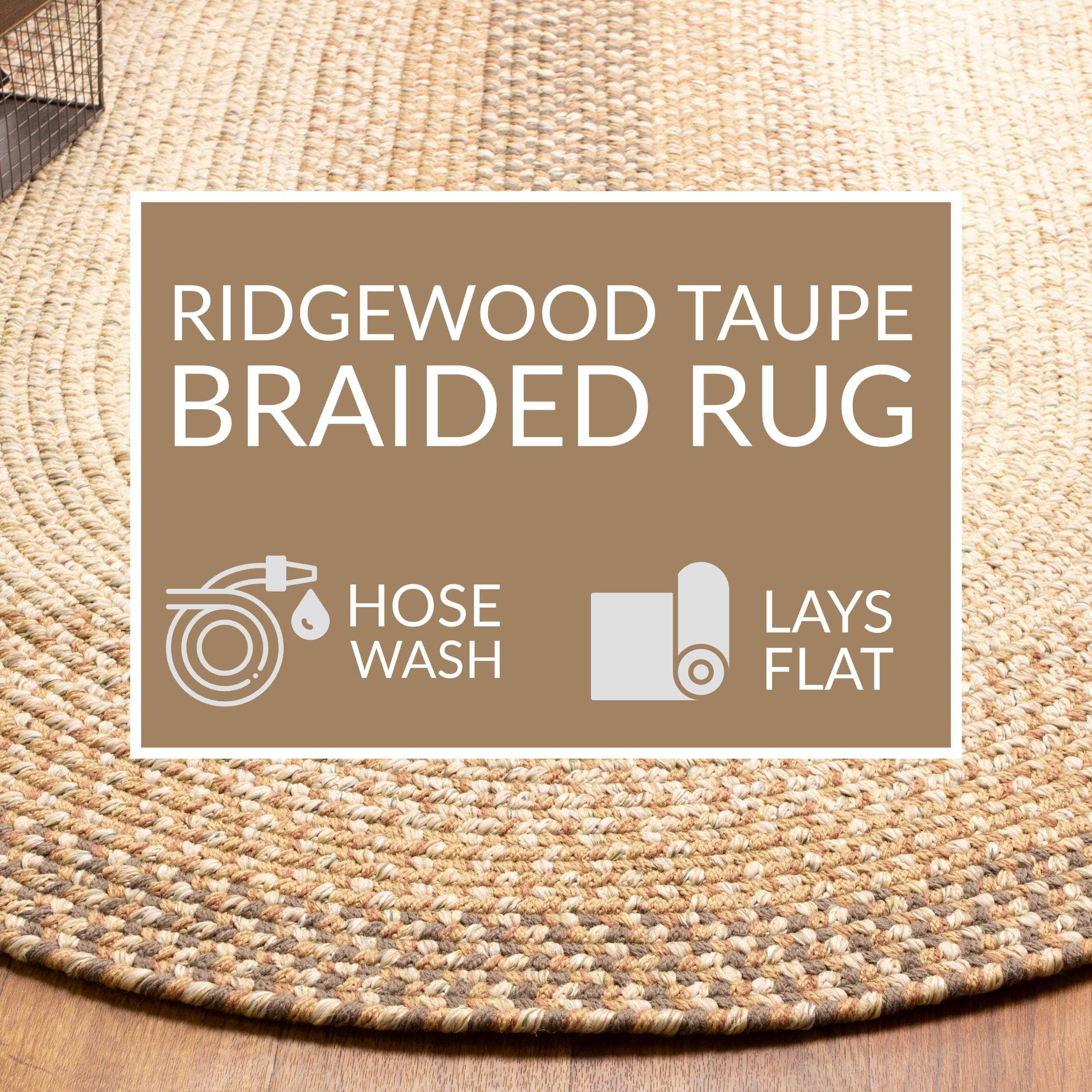 Ridgewood Indoor Outdoor Braided Rug #color_Taupetone