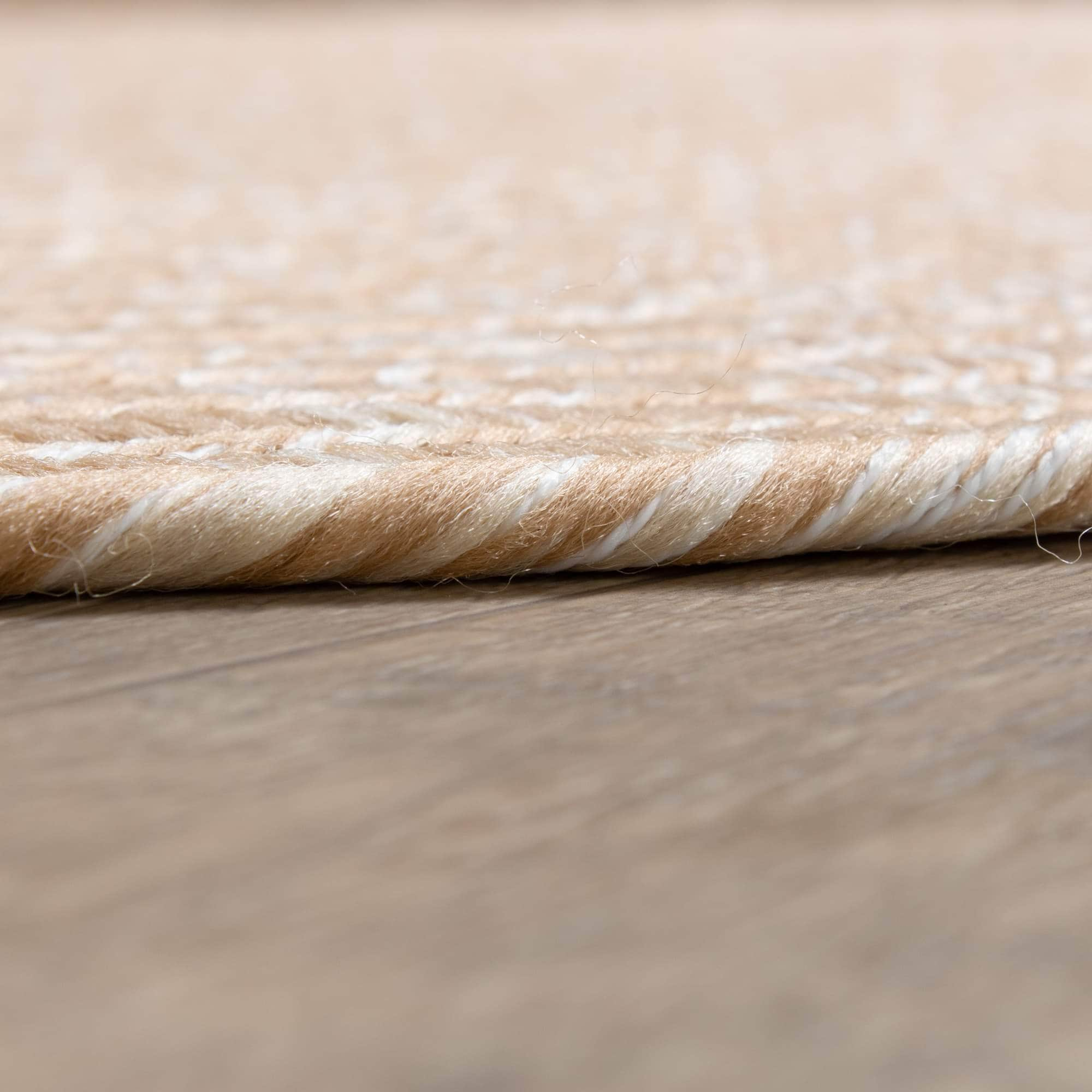 Cantebury CAN01H Beige / Brown Braided Rug #color_beige / brown