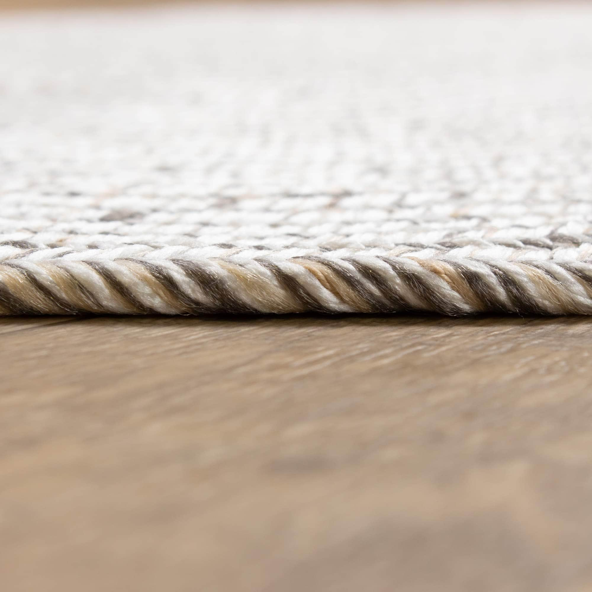 Cantebury CAN01E Ivory Braided Rug #color_ivory