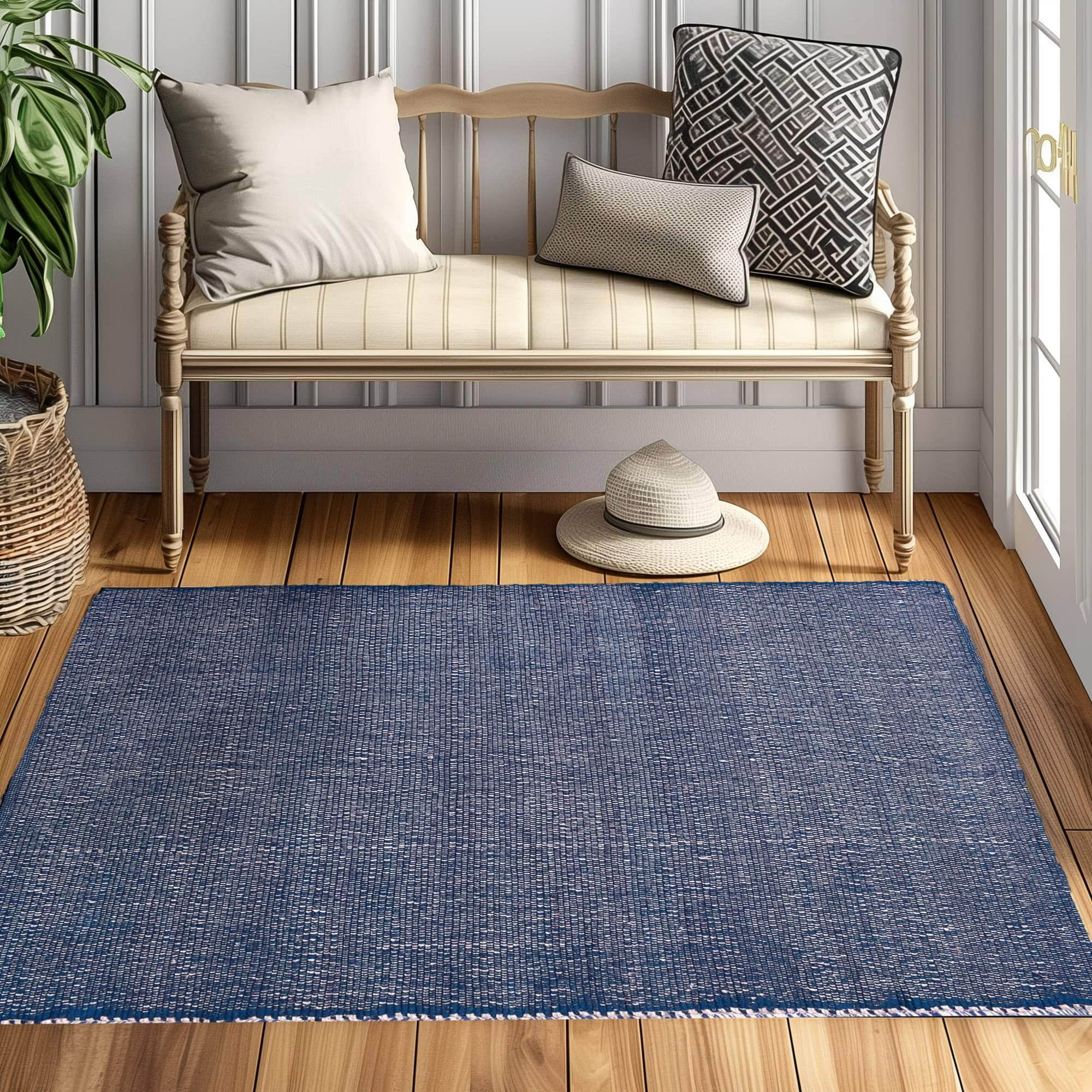 Hand Woven JC01 Navy Rugs #color_navy