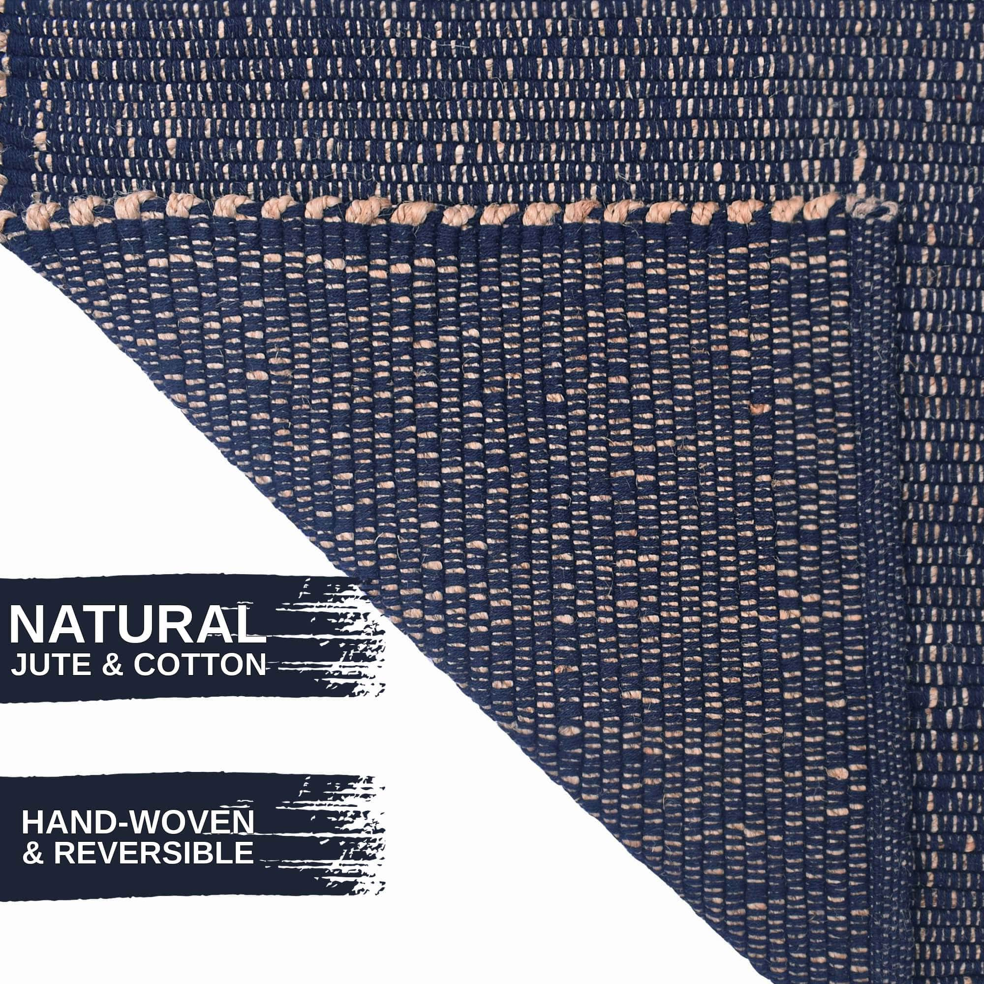 Hand Woven JC01 Navy Rugs #color_navy