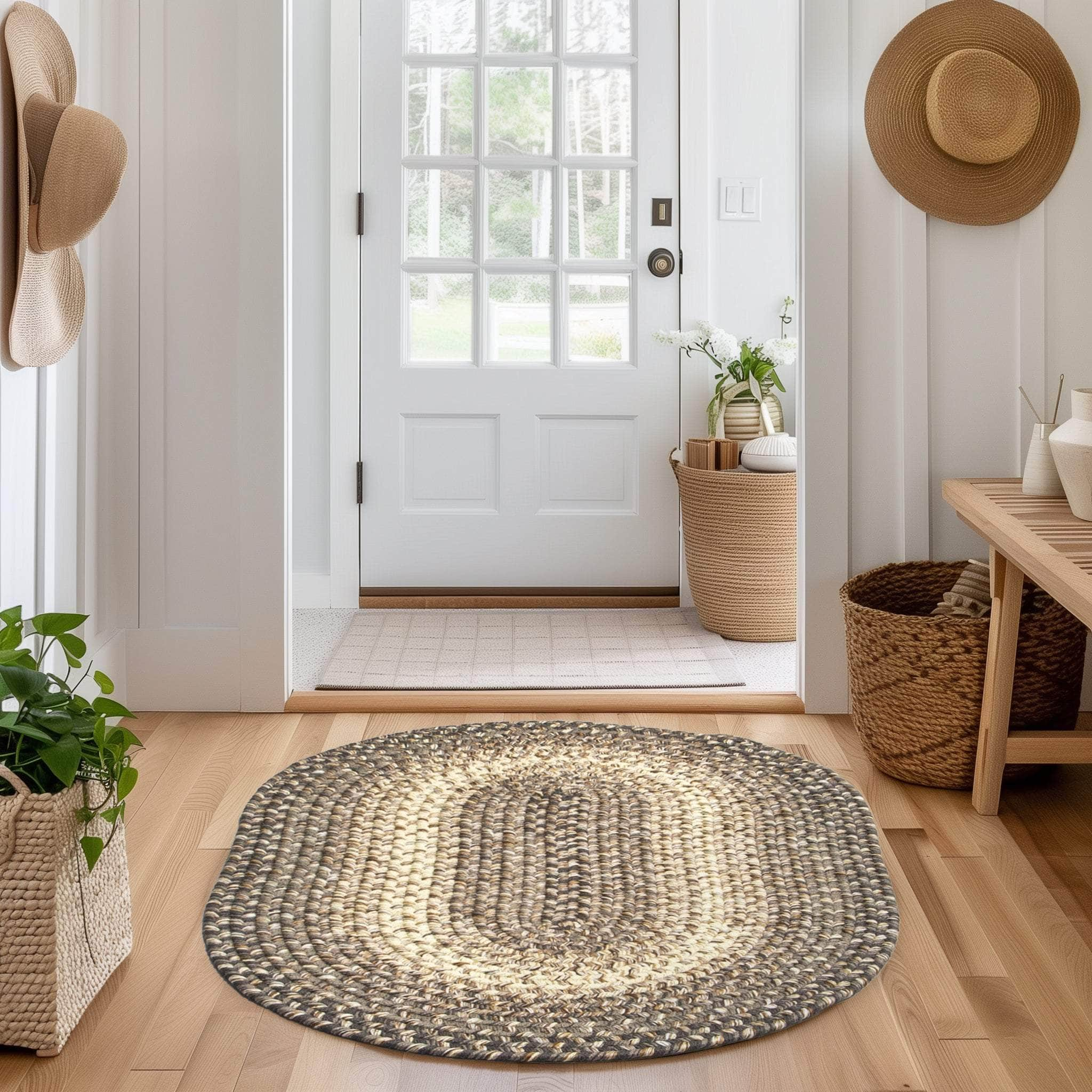 Ridgewood Indoor Outdoor Braided Rug #color_Brown Velvet