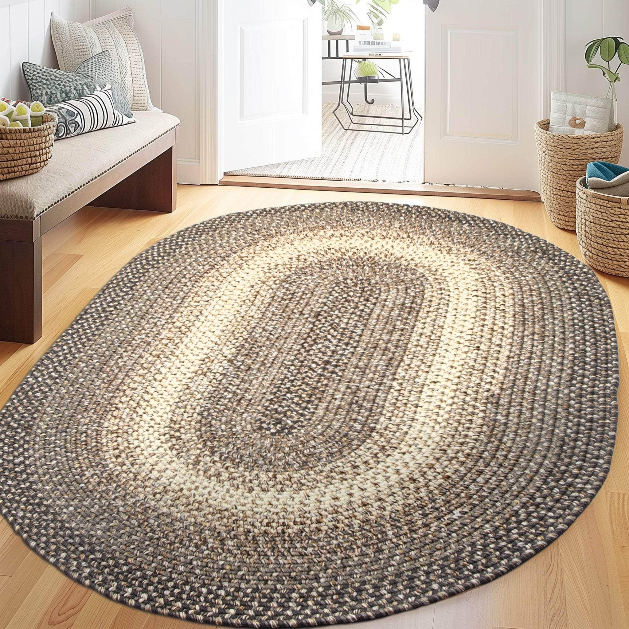 Ridgewood Indoor Outdoor Braided Rug #color_Brown Velvet