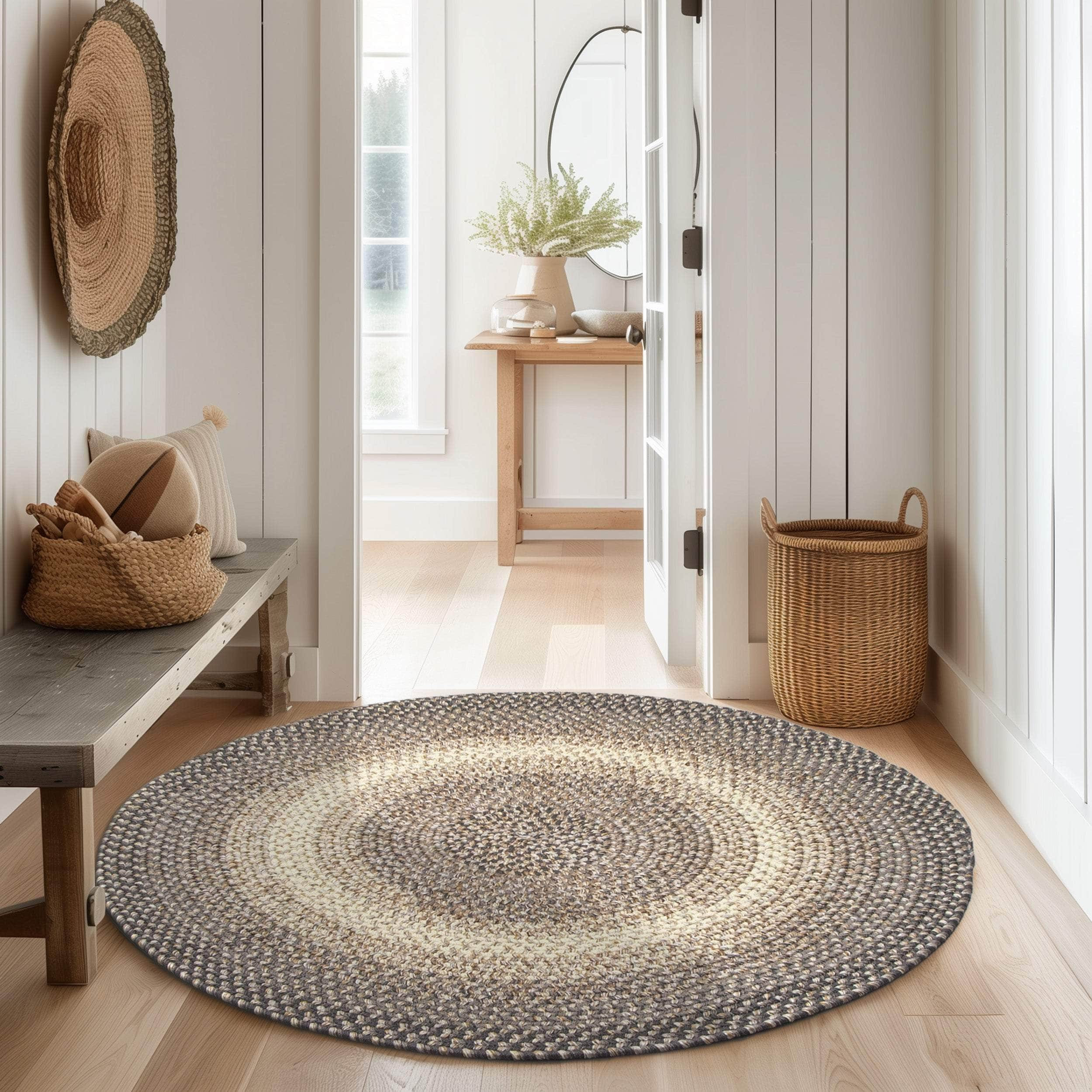 Ridgewood Indoor Outdoor Braided Rug #color_Brown Velvet