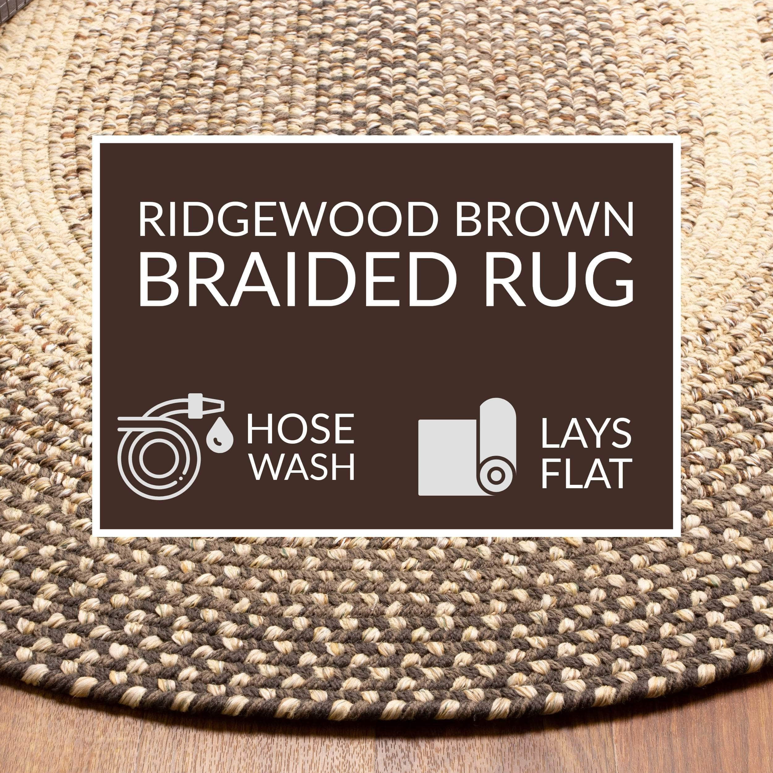 Ridgewood Indoor Outdoor Braided Rug #color_Brown Velvet