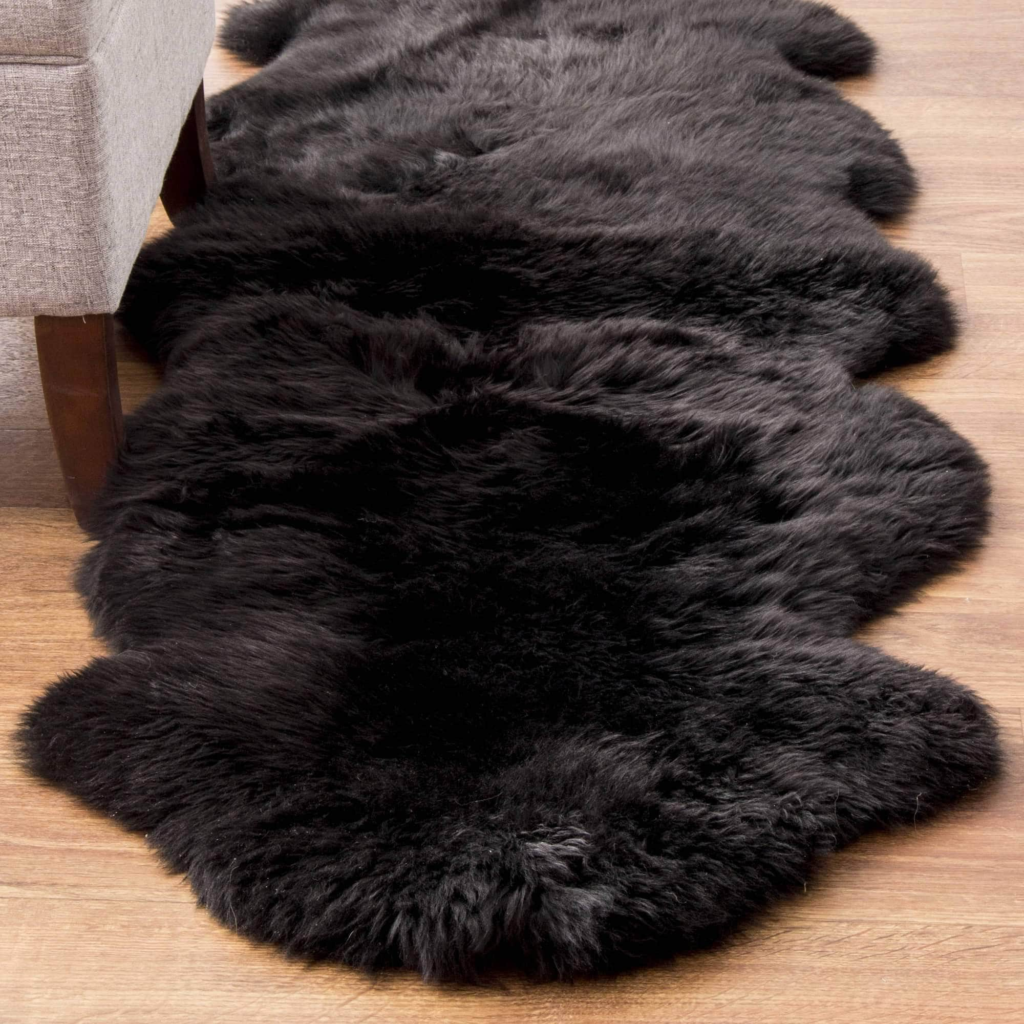 Natural Sheepskin Rug Shearling Fur Pelt #size_2' x 6'