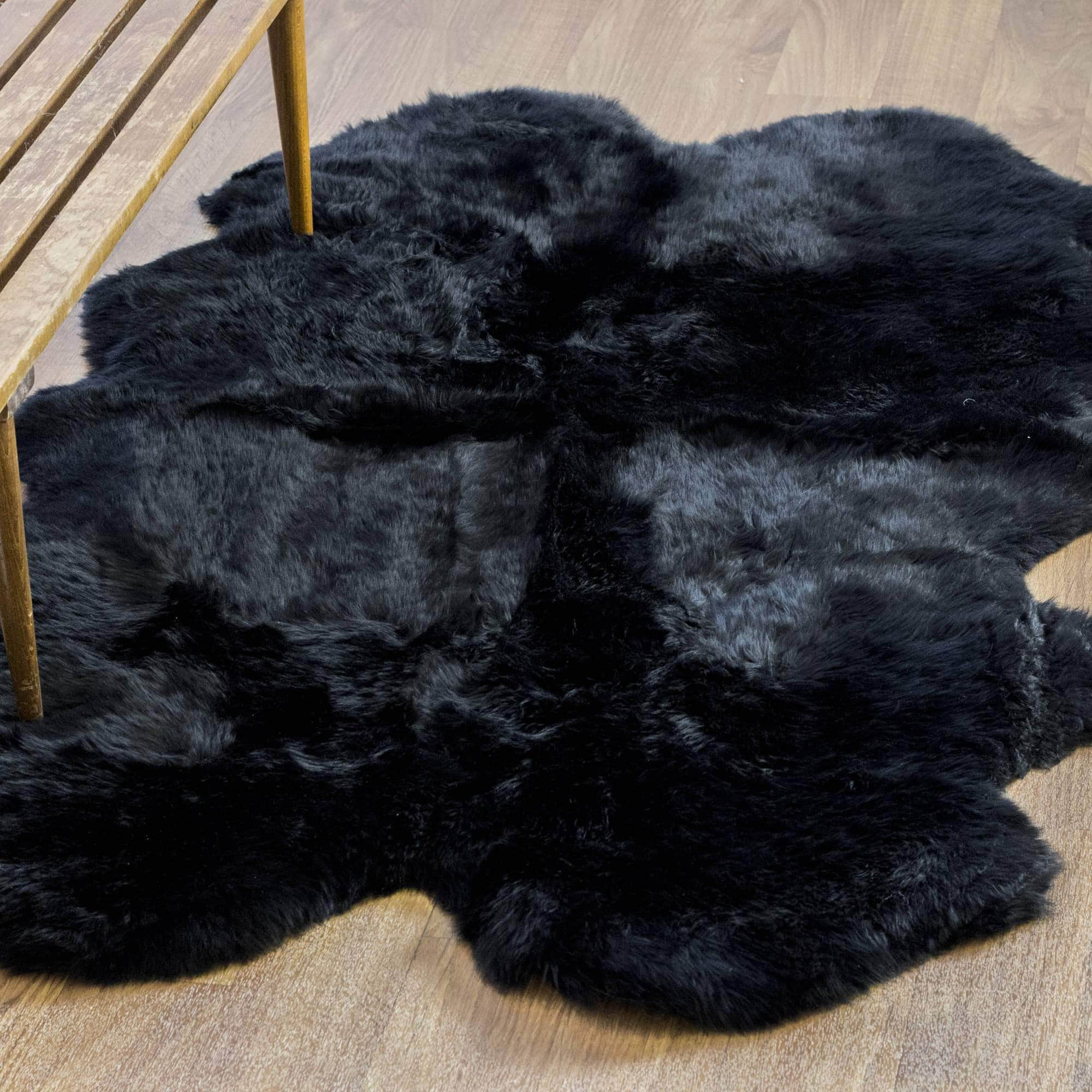 Natural Sheepskin Rug Shearling Fur Pelt #size_4' x 6'