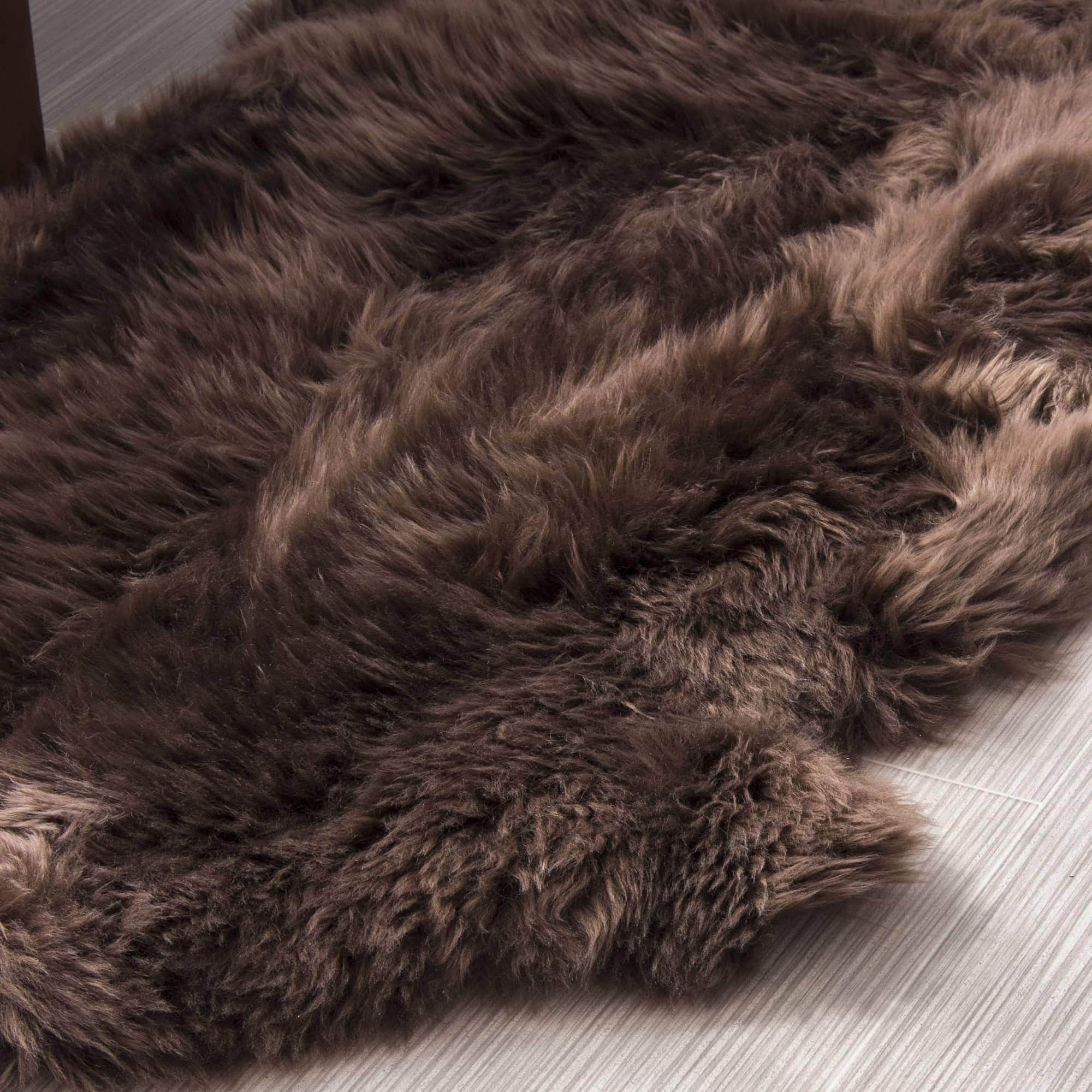 Natural Sheepskin Rug Shearling Fur Pelt #size_2' x 6'