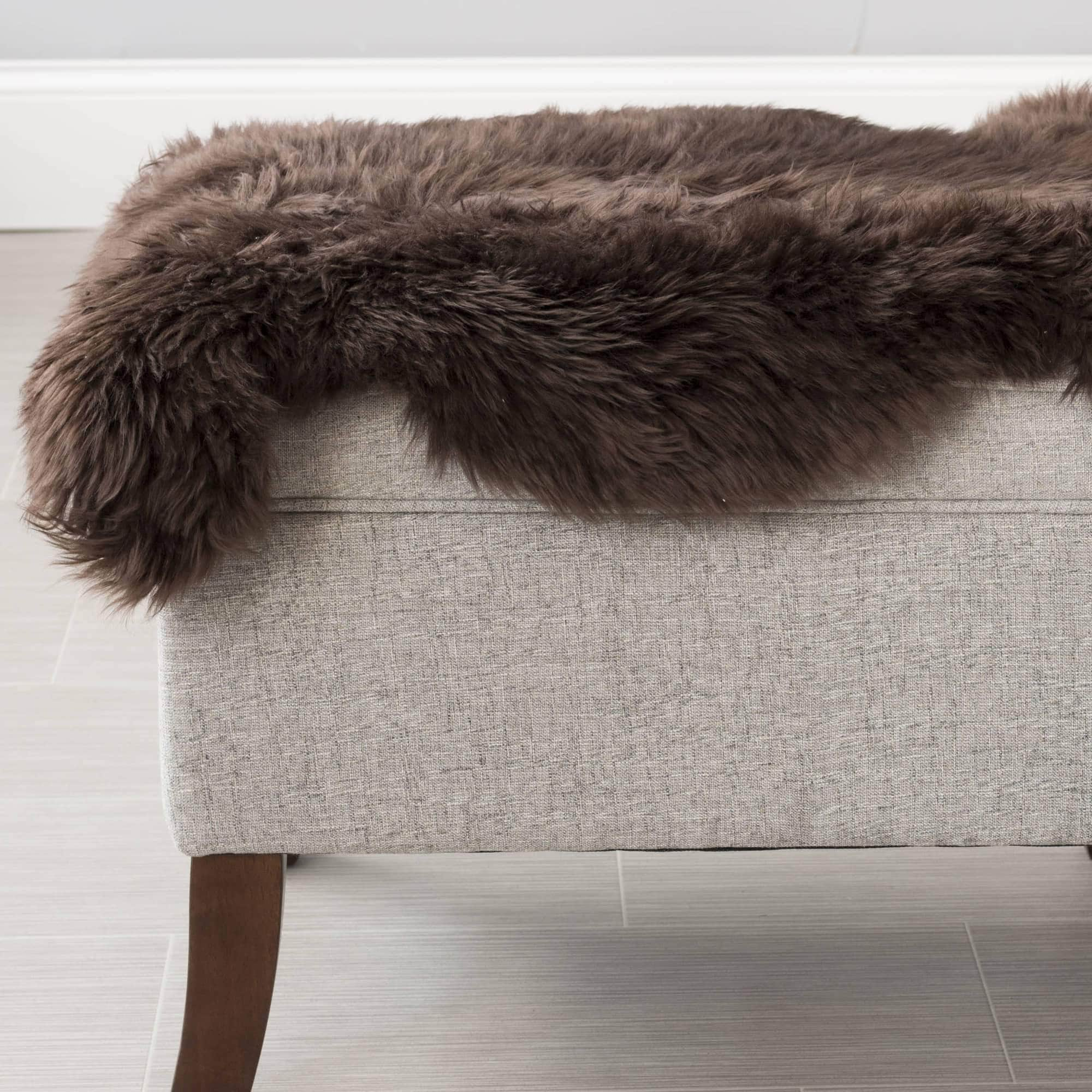 Natural Sheepskin Rug Shearling Fur Pelt #size_2' x 3'