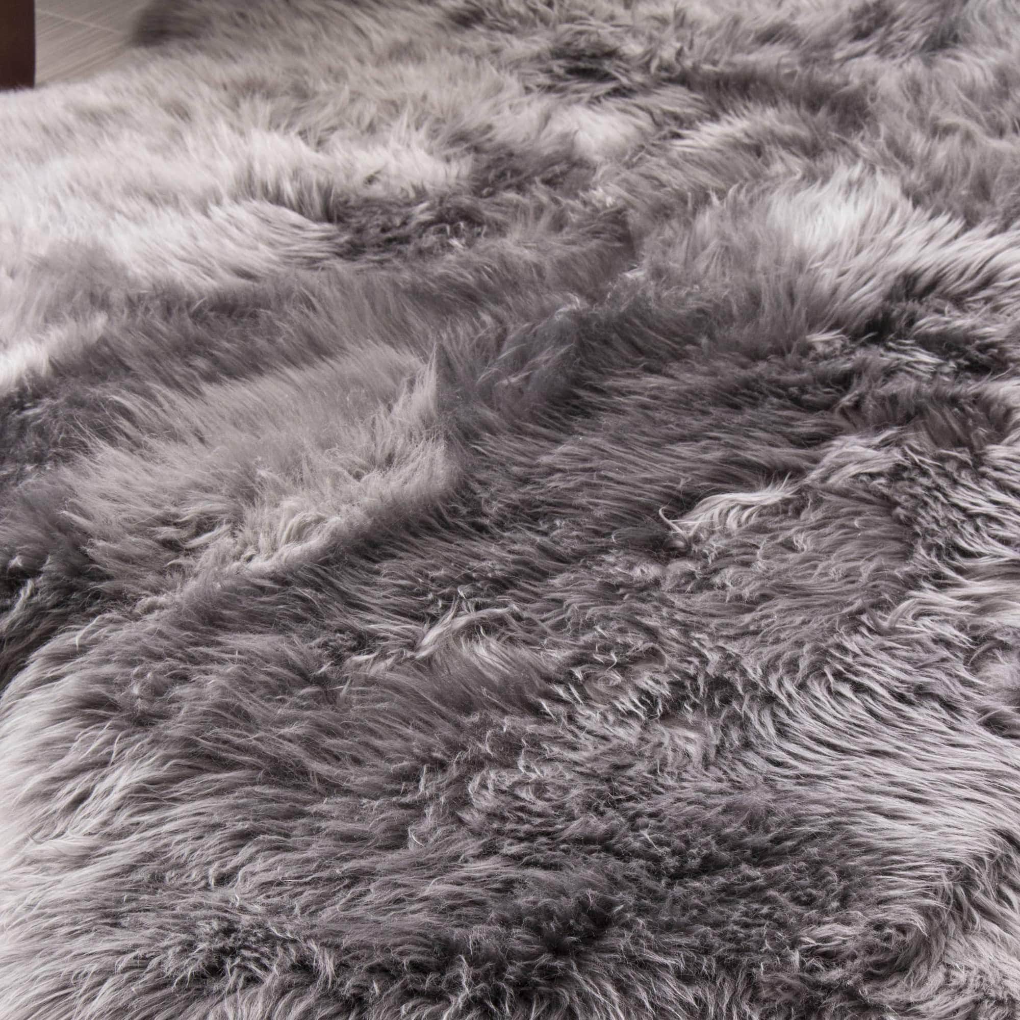 Natural Sheepskin Rug Shearling Fur Pelt #size_4' x 6'