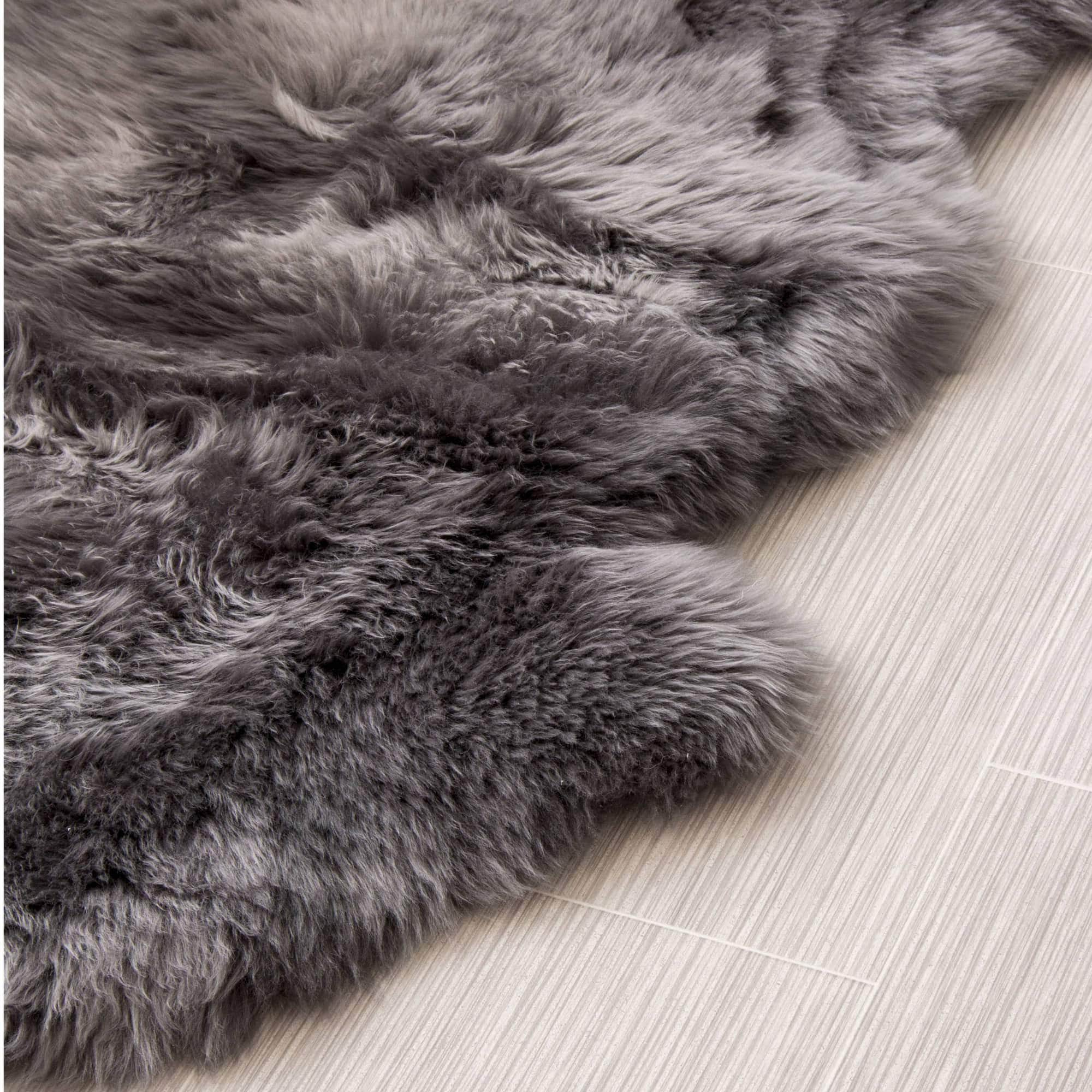 Natural Sheepskin Rug Shearling Fur Pelt #size_2' x 6'