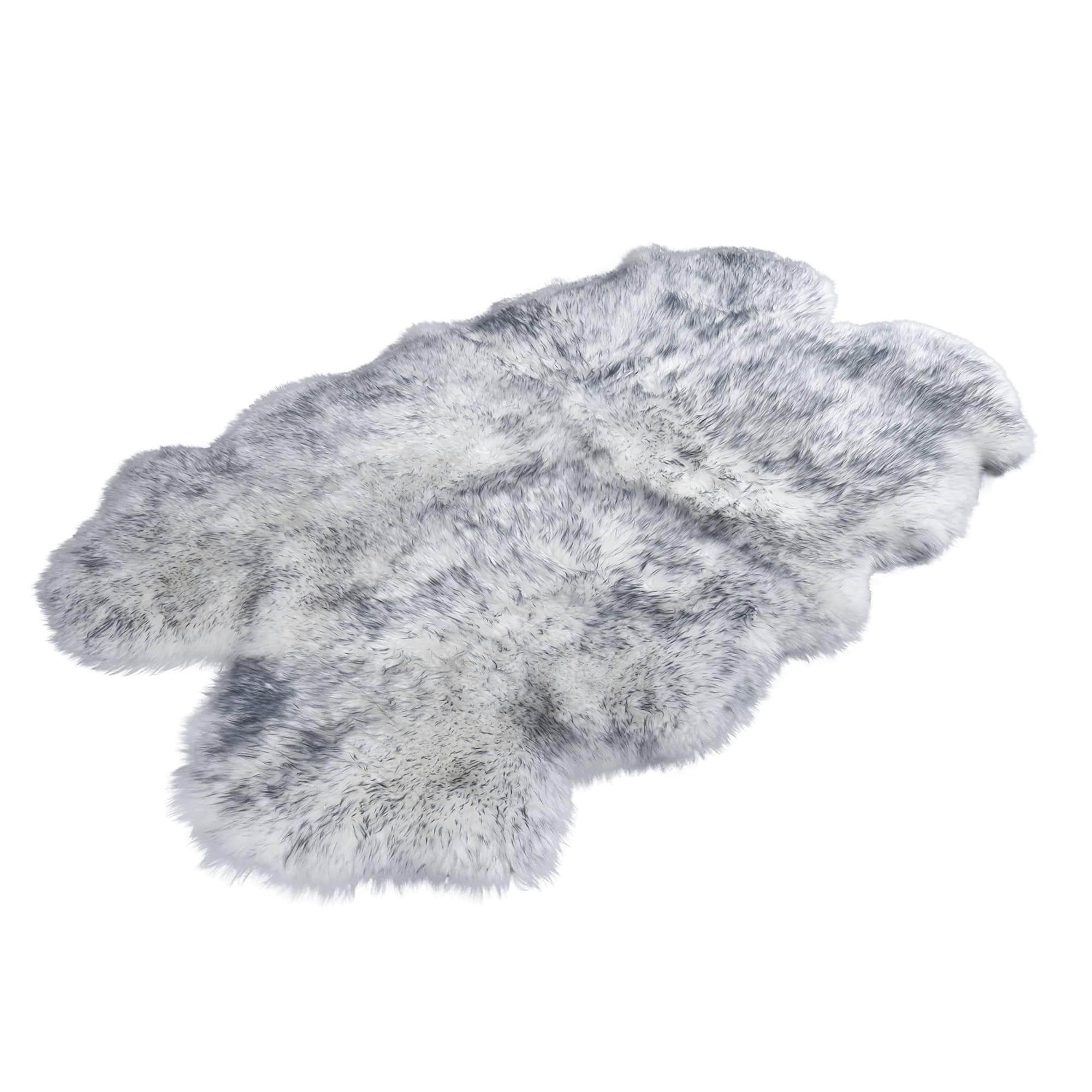 Natural Sheepskin Rug Shearling Fur Pelt #size_4' x 6'