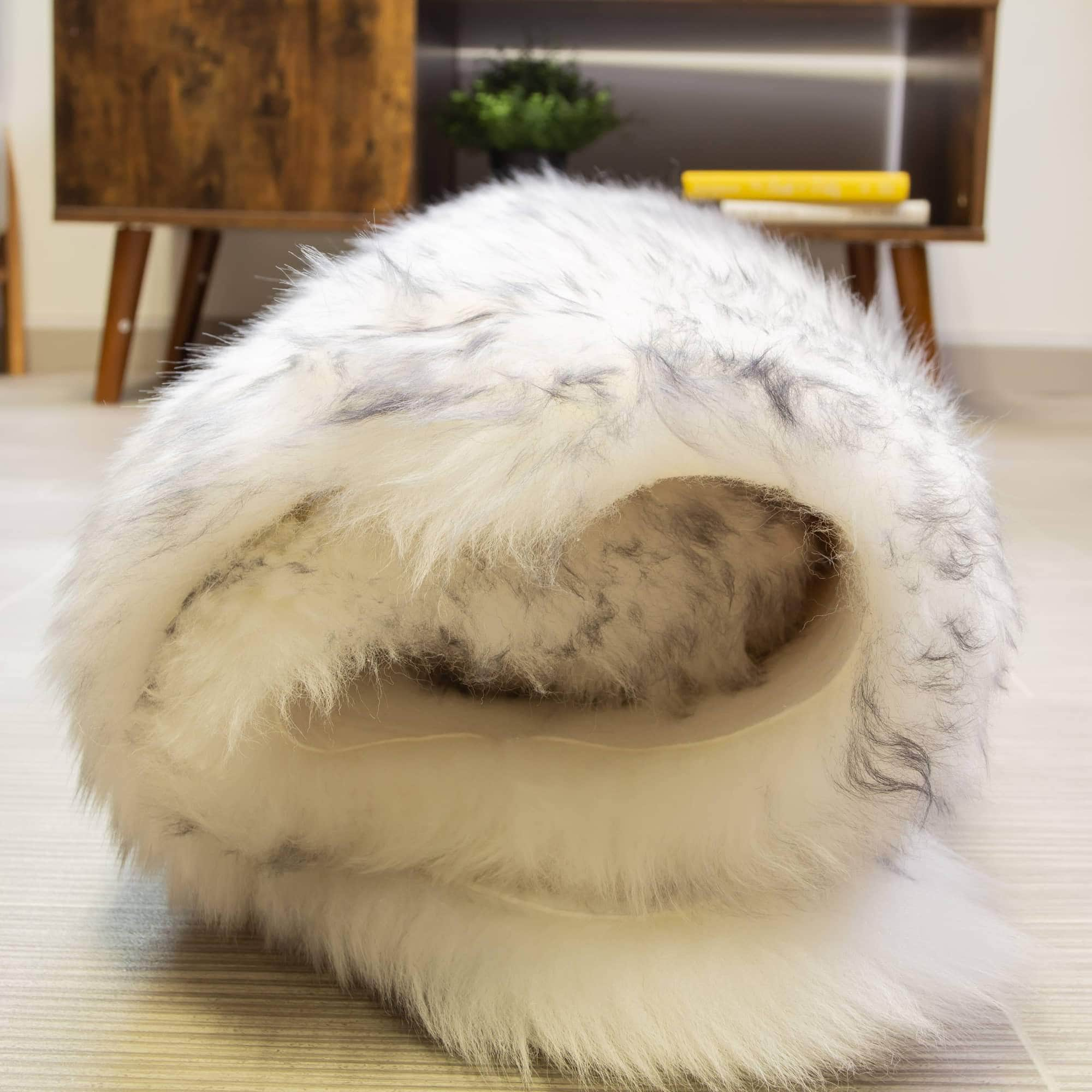 Natural Sheepskin Rug Shearling Fur Pelt #size_2' x 3'