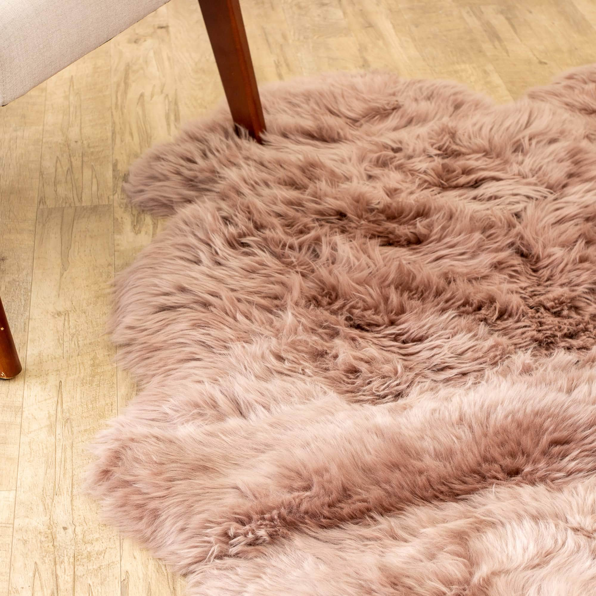 Natural Sheepskin Rug Shearling Fur Pelt #size_4' x 6'