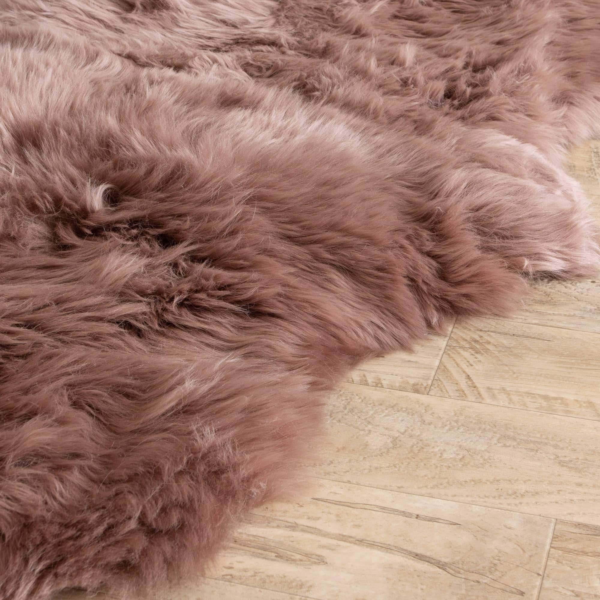 Natural Sheepskin Rug Shearling Fur Pelt #size_2' x 6'