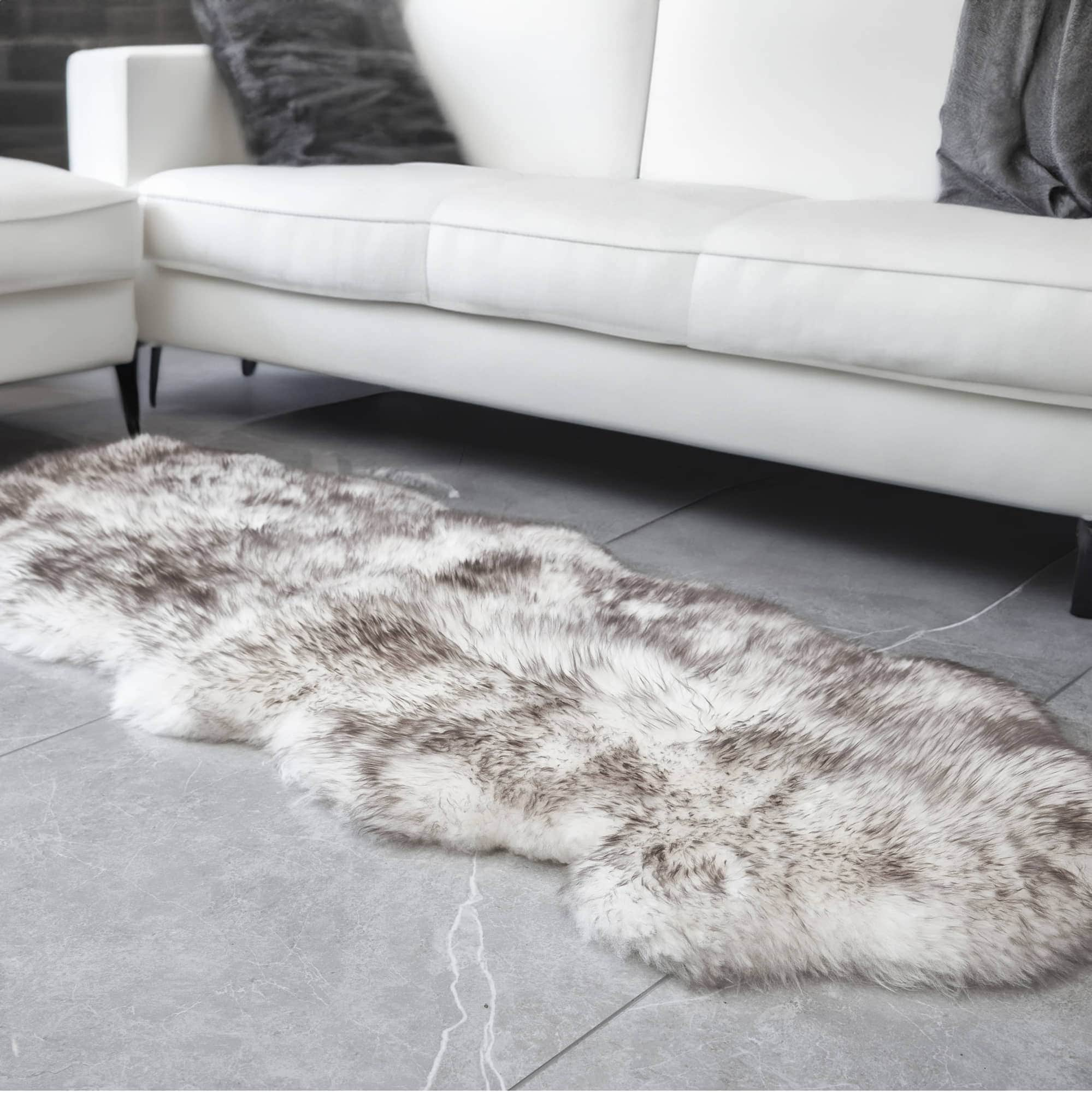 Natural Sheepskin Rug Shearling Fur Pelt #size_2' x 6'