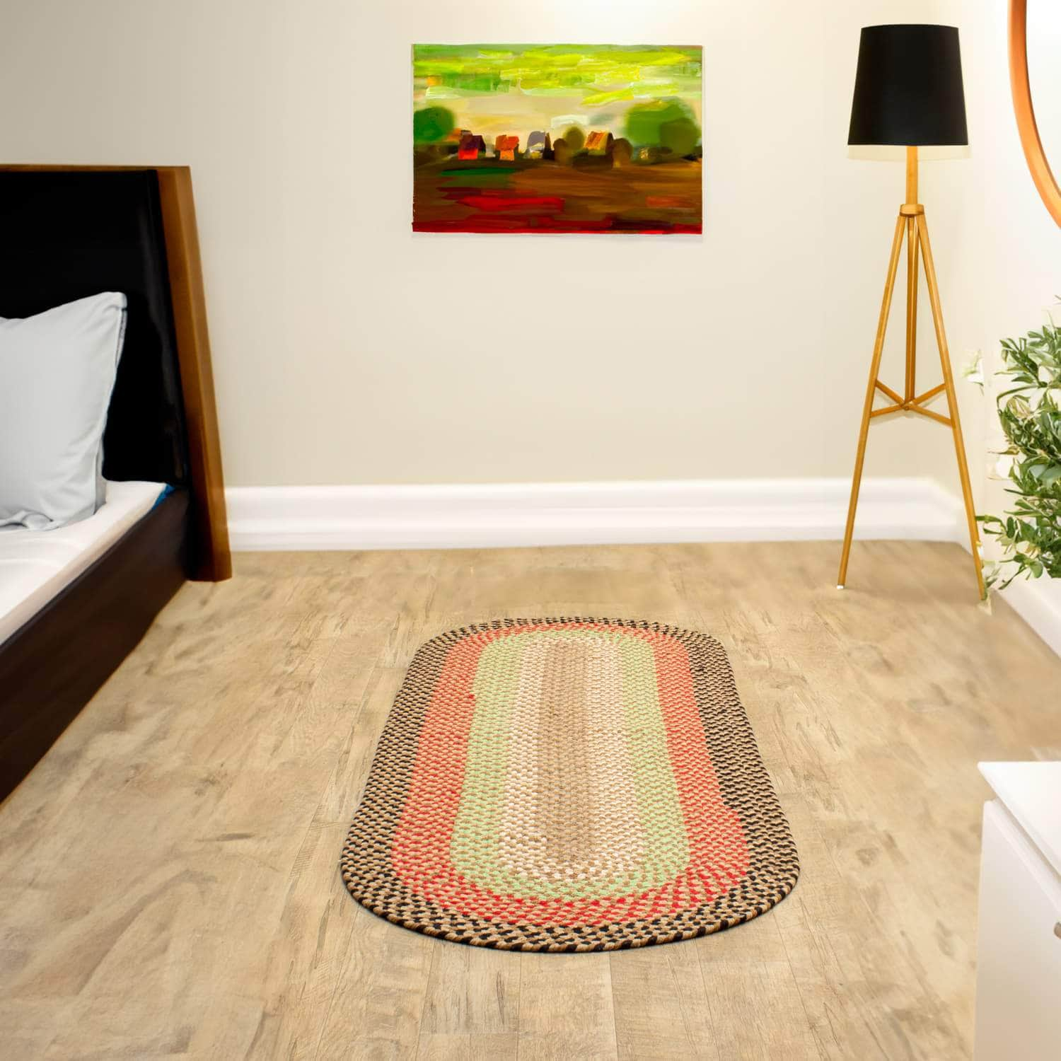 Handmade Braided Rug Earthtone Cotton Rug #color_earthtone