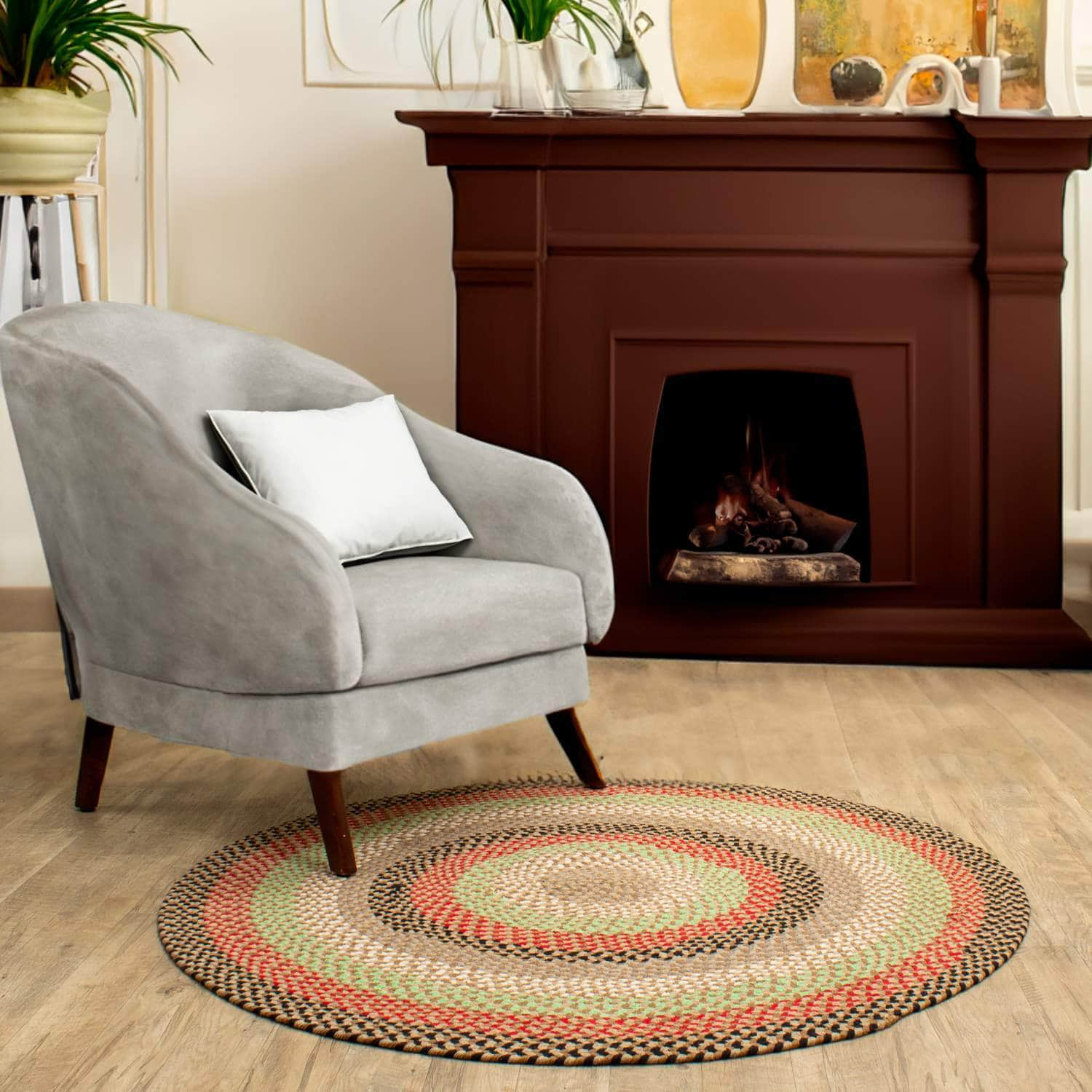 Handmade Braided Rug Earthtone Cotton Rug #color_earthtone