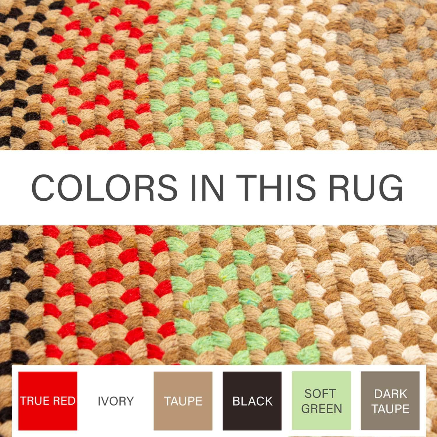 Handmade Braided Rug Earthtone Cotton Rug #color_earthtone
