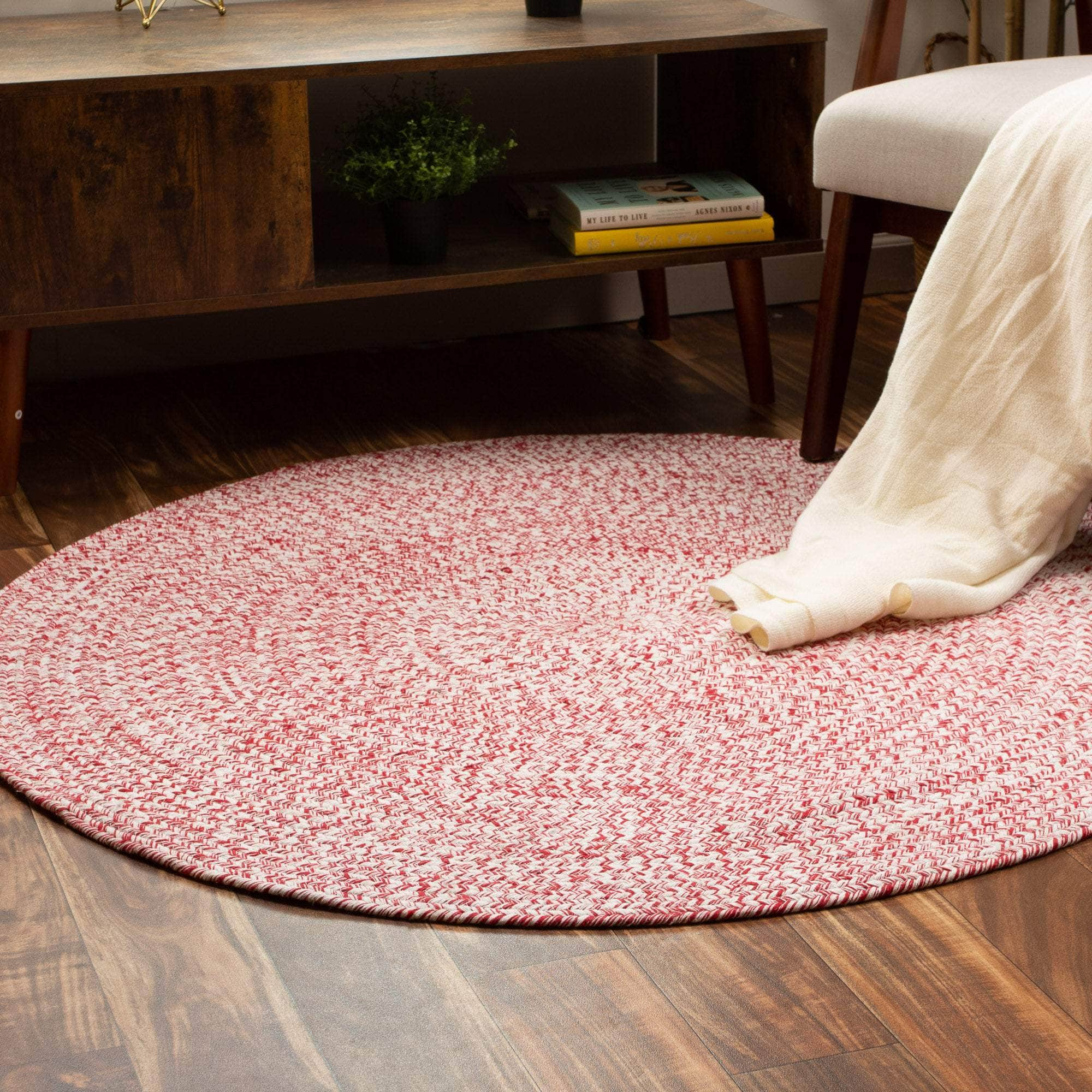 Cotton Braided Rug Clearance Farmhouse #shape_Round