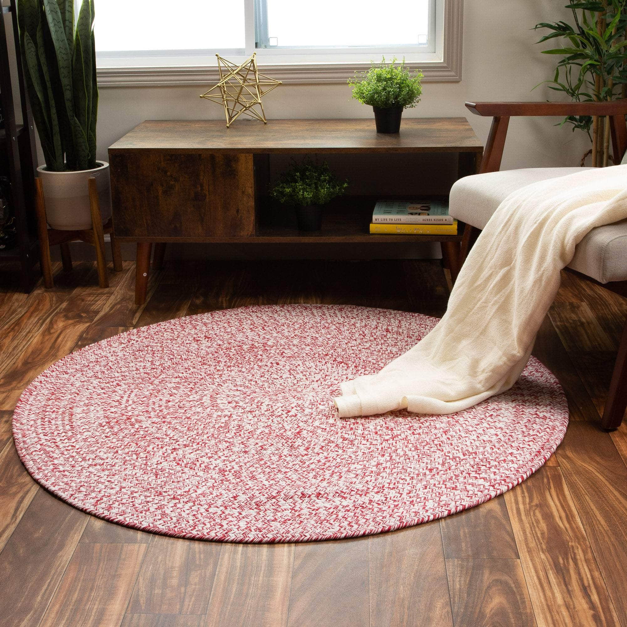 Cotton Braided Rug Clearance Farmhouse #shape_Round