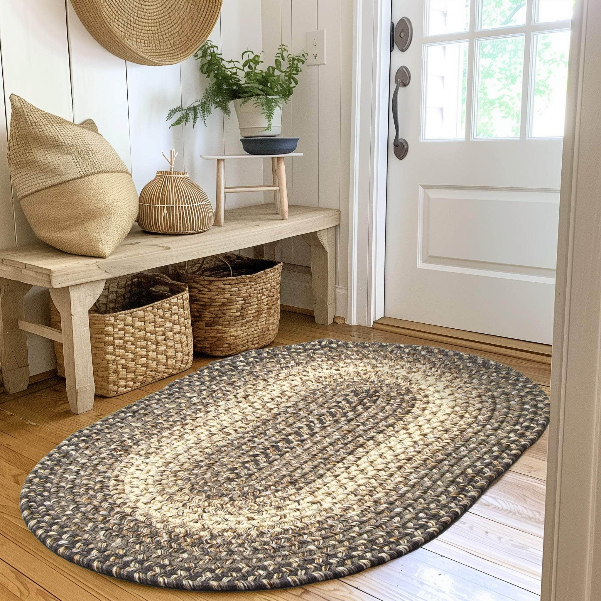 Ridgewood Indoor Outdoor Braided Rug #color_Brown Velvet