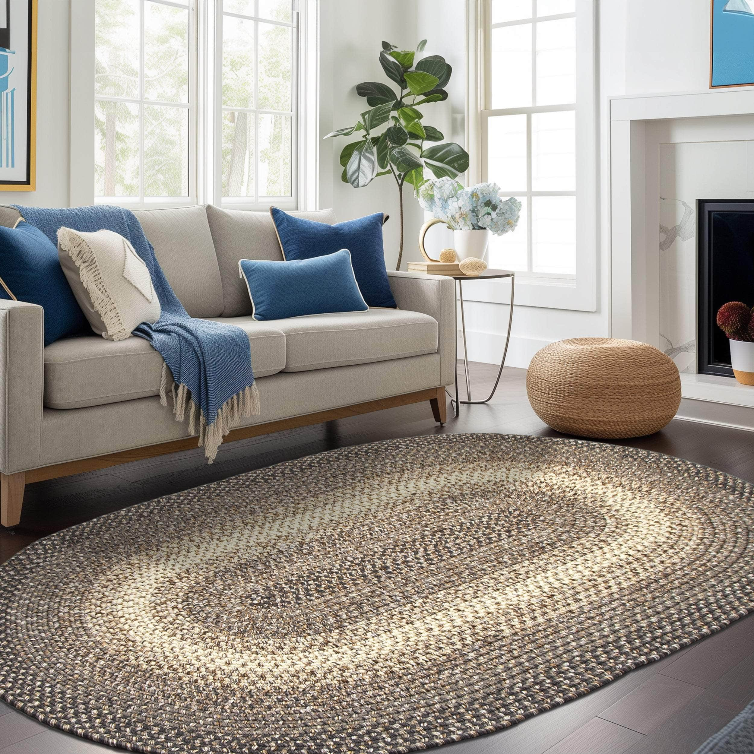 Ridgewood Indoor Outdoor Braided Rug #color_Brown Velvet