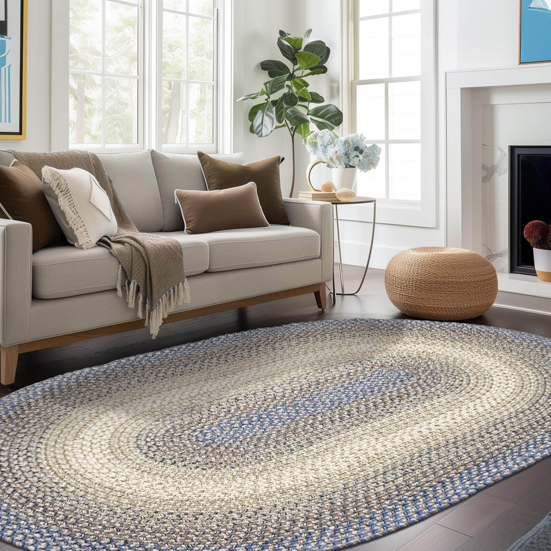 Ridgewood Indoor Outdoor Braided Rug #color_Blue