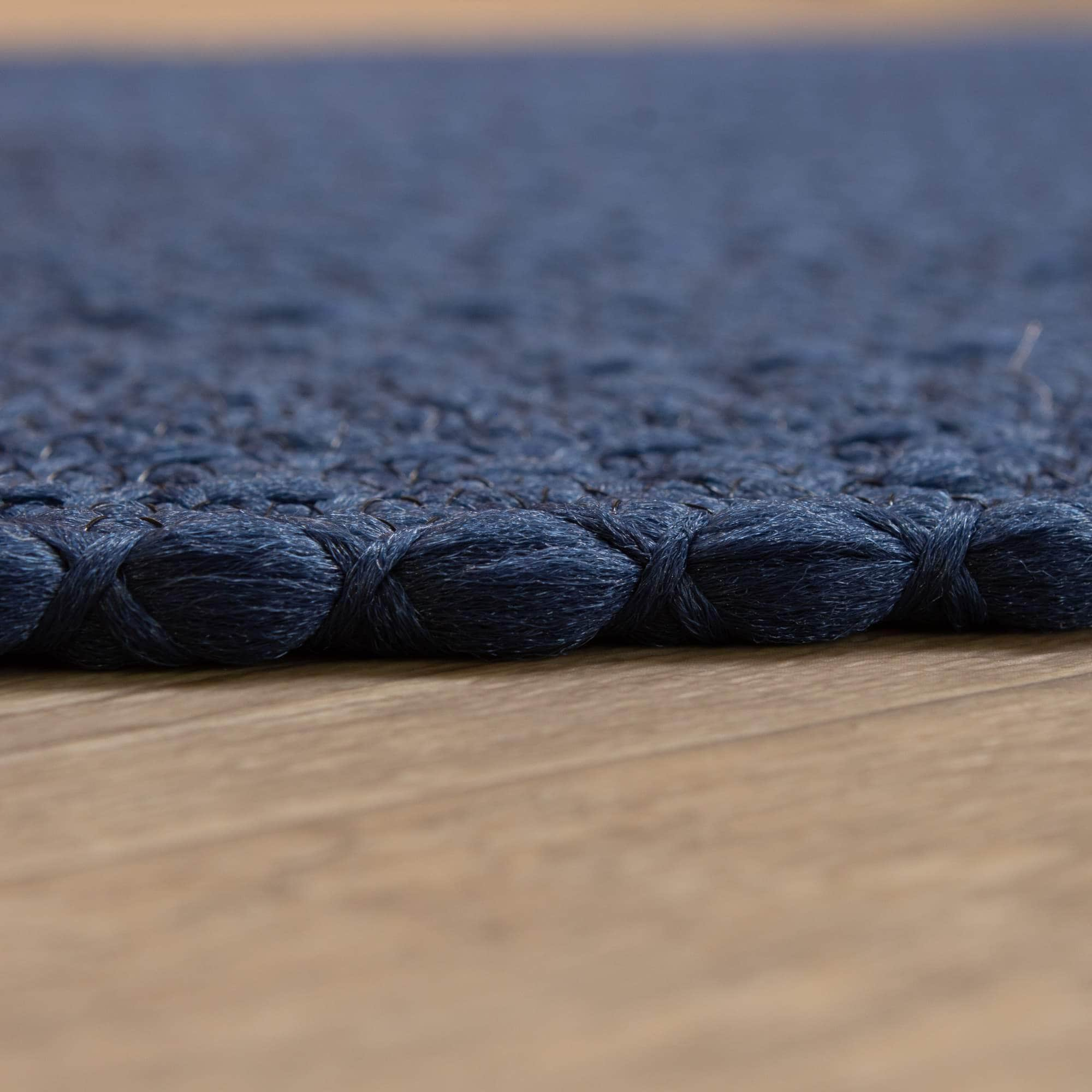 Tropics TRP Navy Braided Rug #color_navy